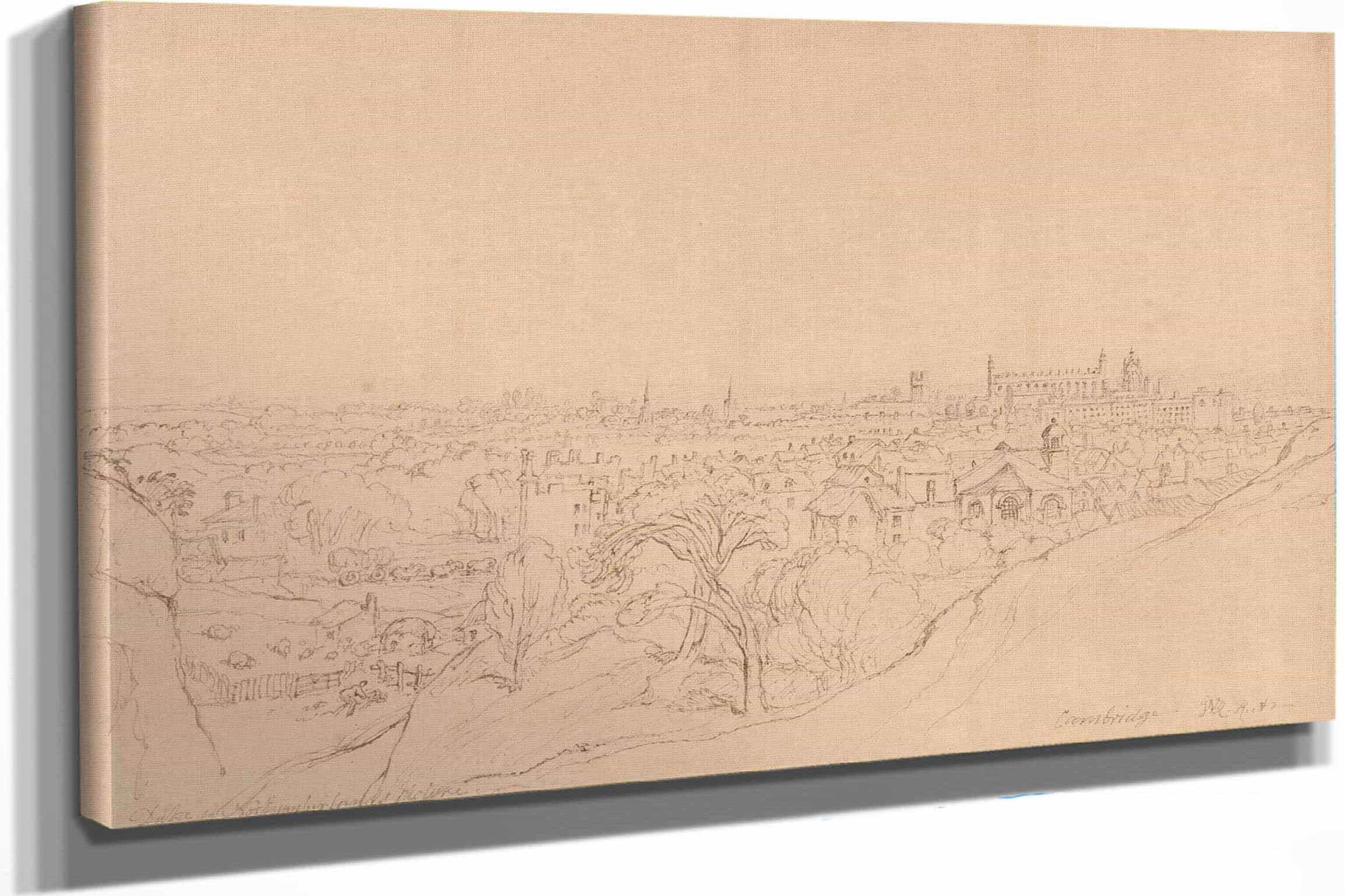 Study For The View Of Cambridge From Castle Hill by James Ward