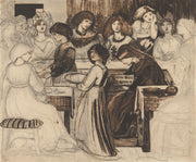 Study For The Wedding Feast Of Sir Degrevaunt by Sir Edward Coley Burne Jones
