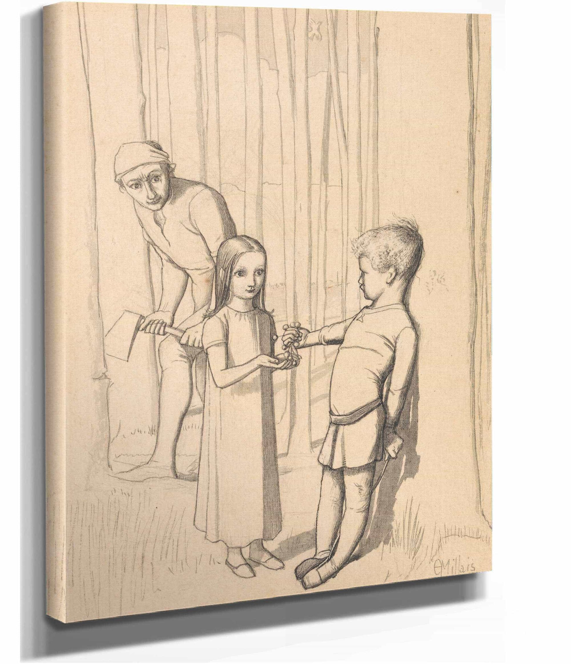 Study For The Woodmans Daughter by Sir John Everett Millais