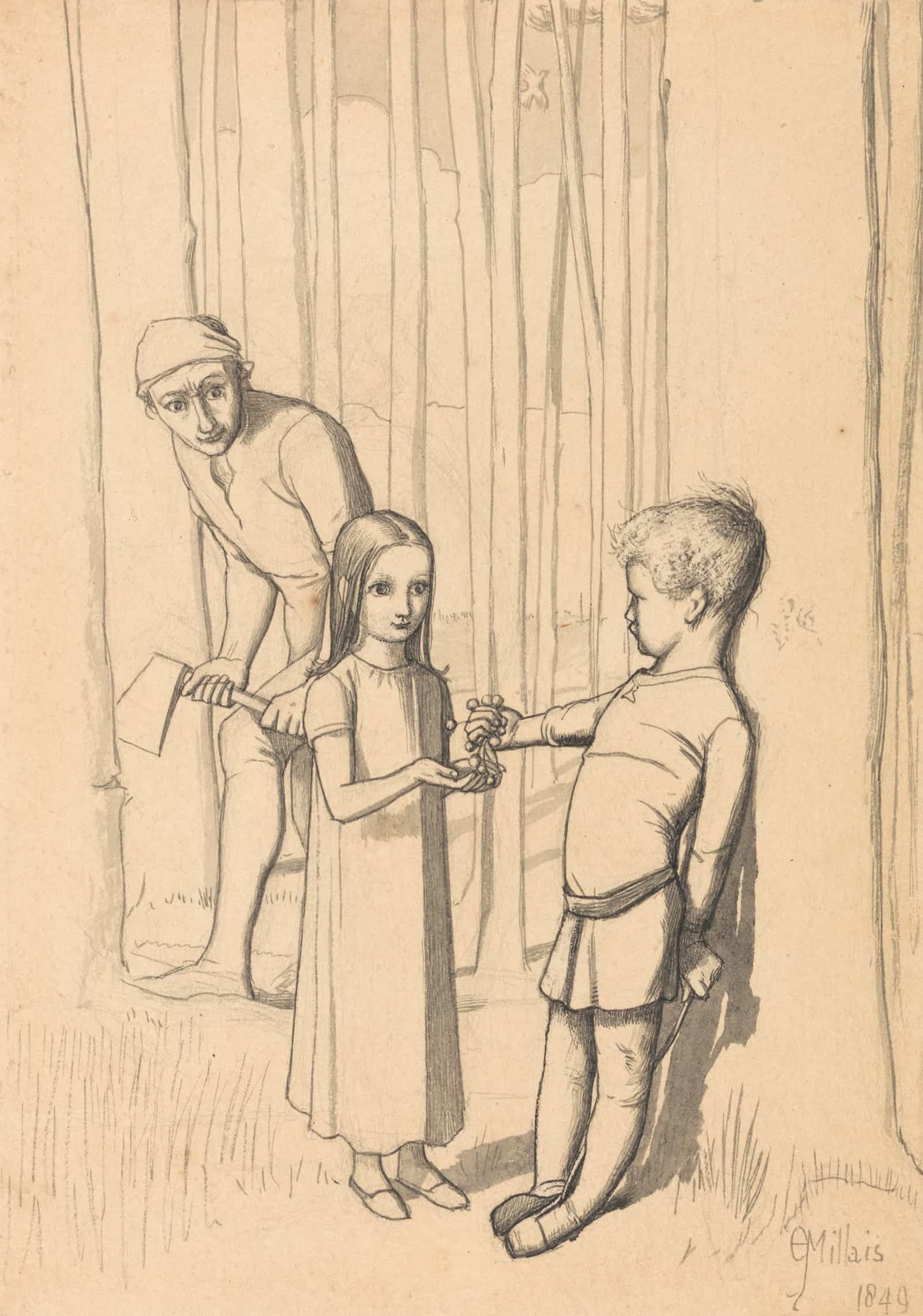 Study For The Woodmans Daughter by Sir John Everett Millais