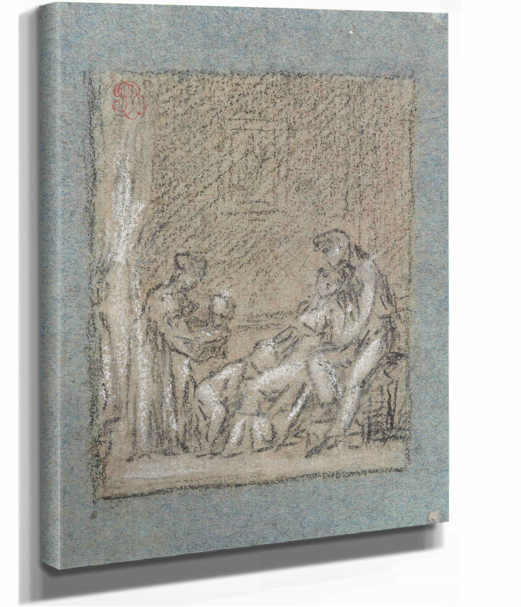 Study For Une Famille Dans La Desolation by Pierre Paul Prudhon
