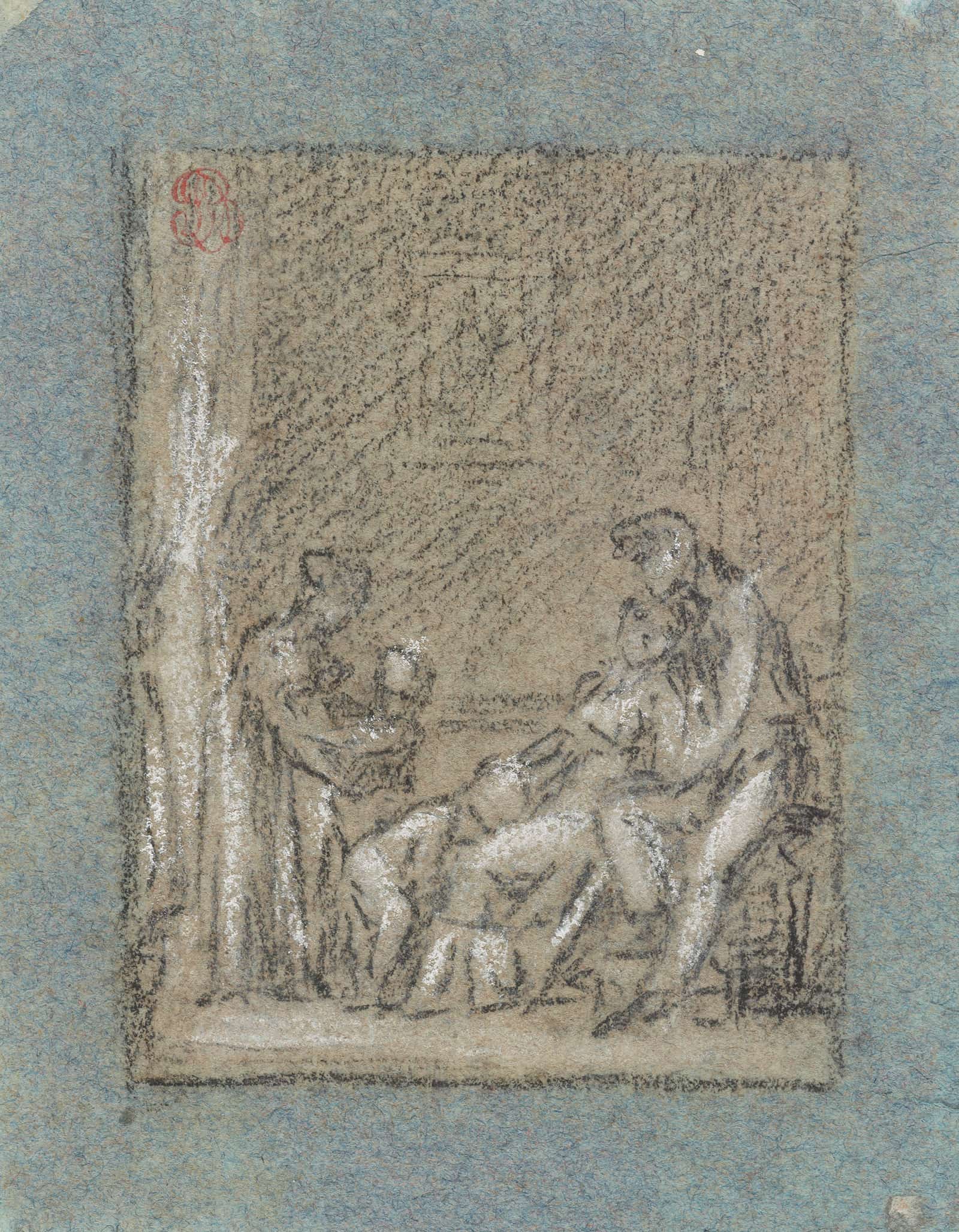 Study For Une Famille Dans La Desolation by Pierre Paul Prudhon