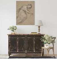 Study From Life Of A Kneeling Woman In Profile by Angelica Kauffmann