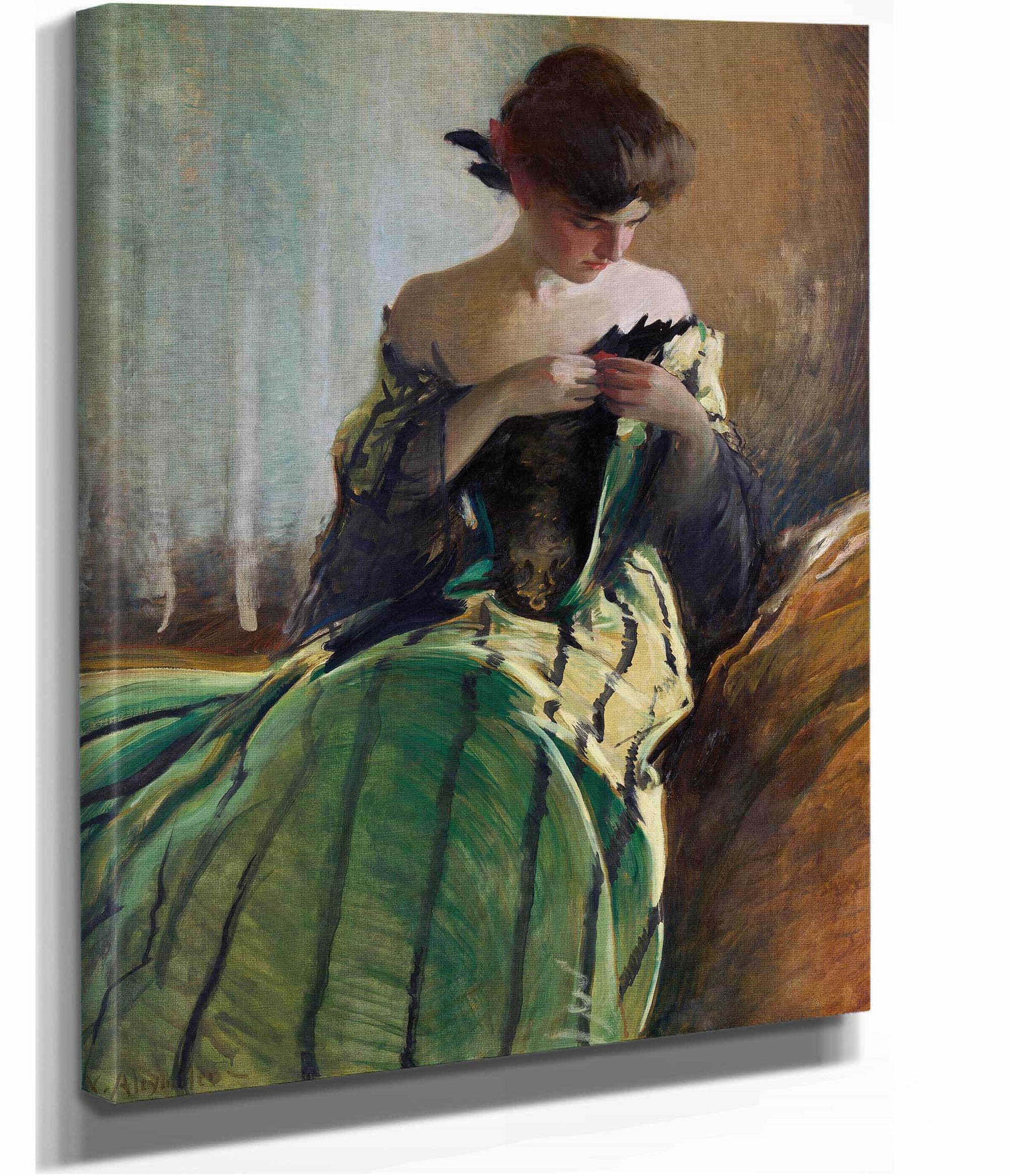 Study In Black And Green By by John White Alexander
