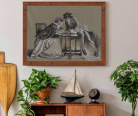 Study Lady And Gentleman In Conversation Across A Table by Edwin Austin Abbey