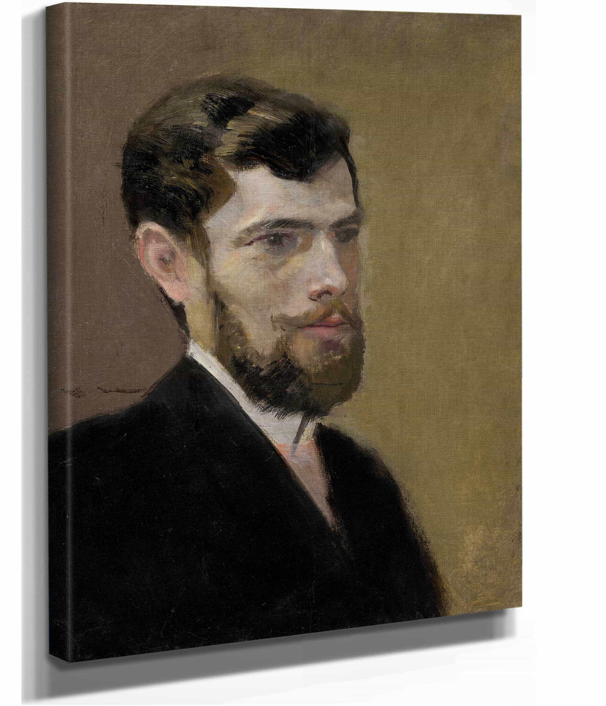 Study Of A Bearded Man In A Black Suit   by Ladislav Mednyanszky