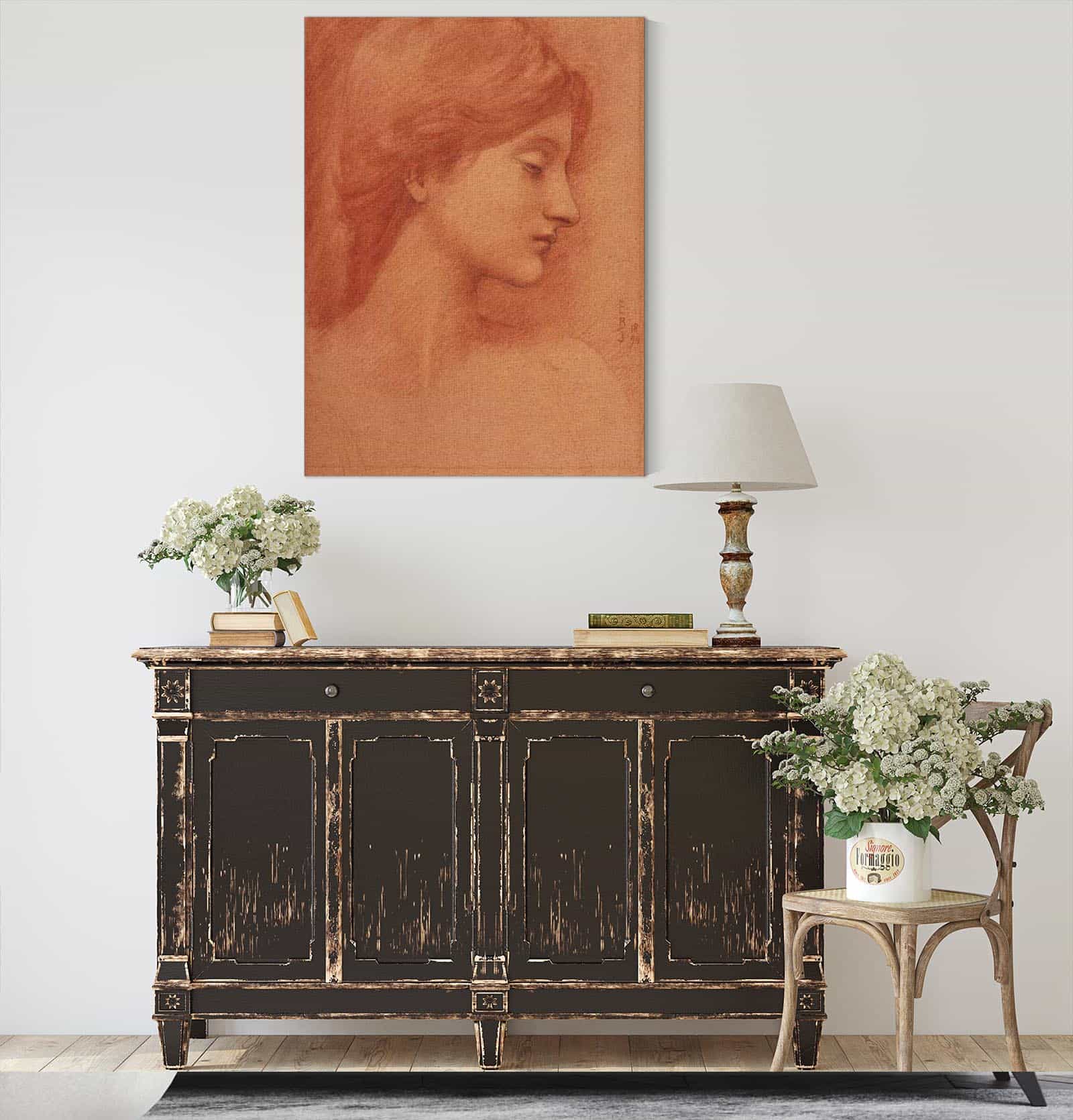 Study Of A Female Head by Sir Edward Coley Burne Jones