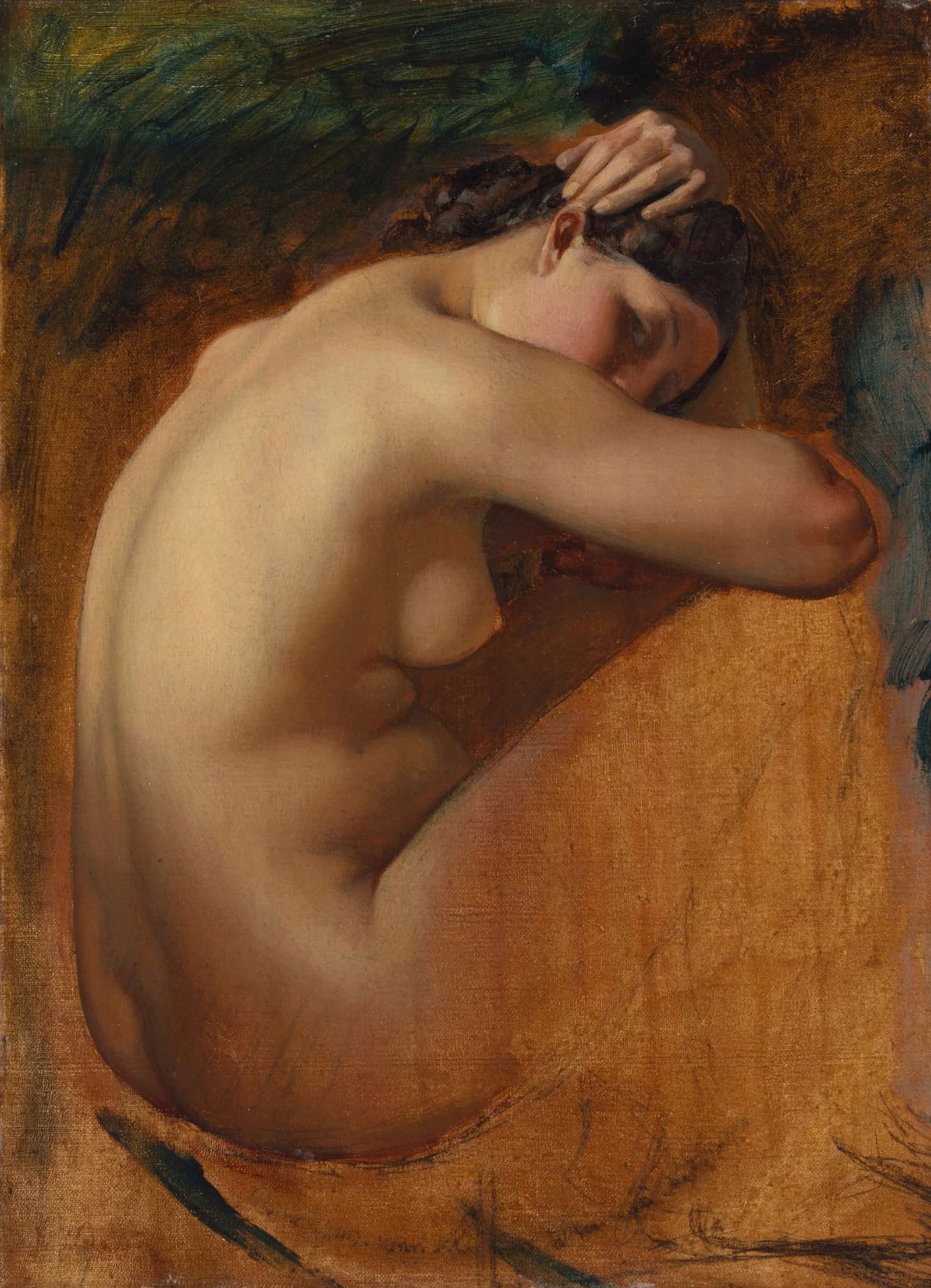 Study Of A Female Nude by Henri Lehmann