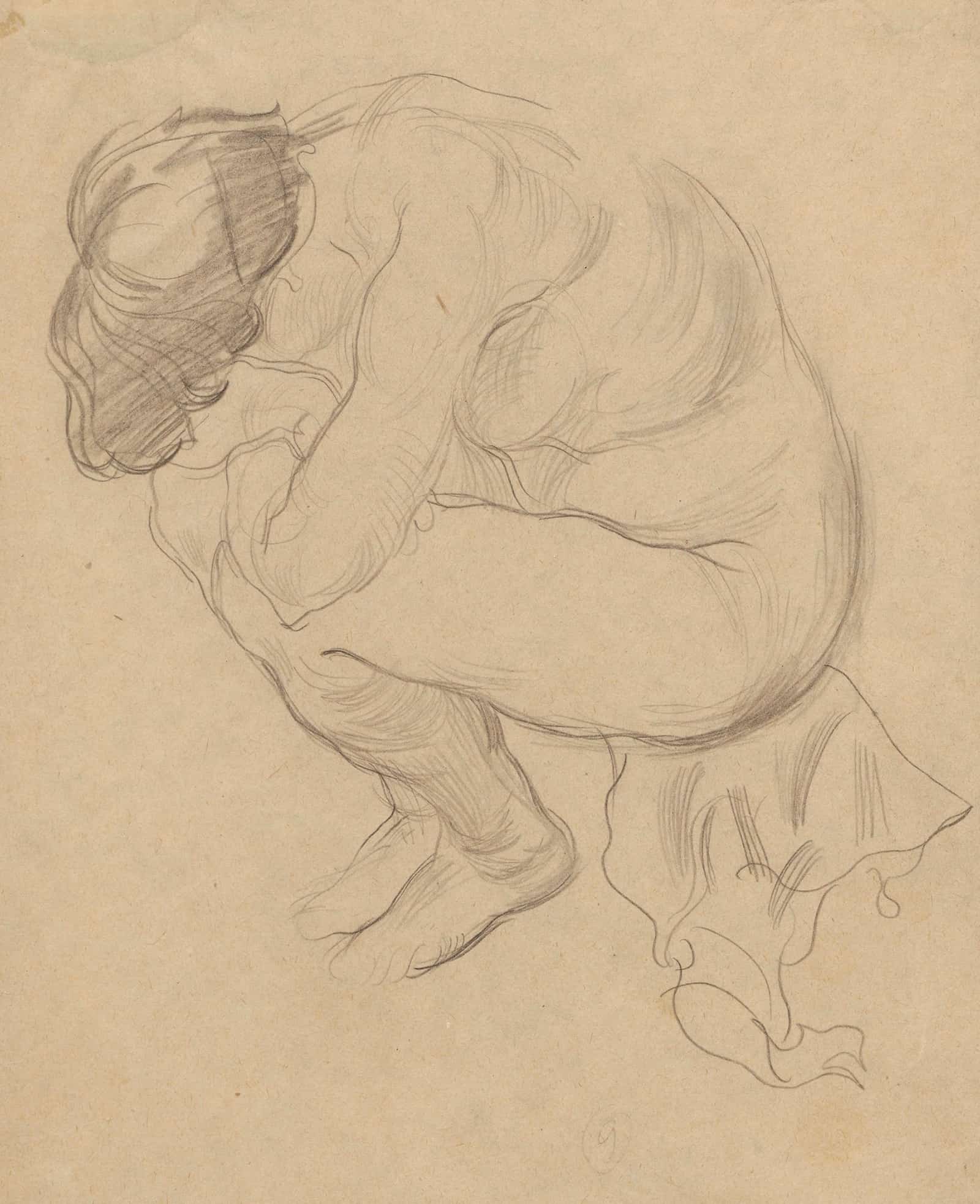 Study Of A Female Nude by Zygmunt Waliszewski
