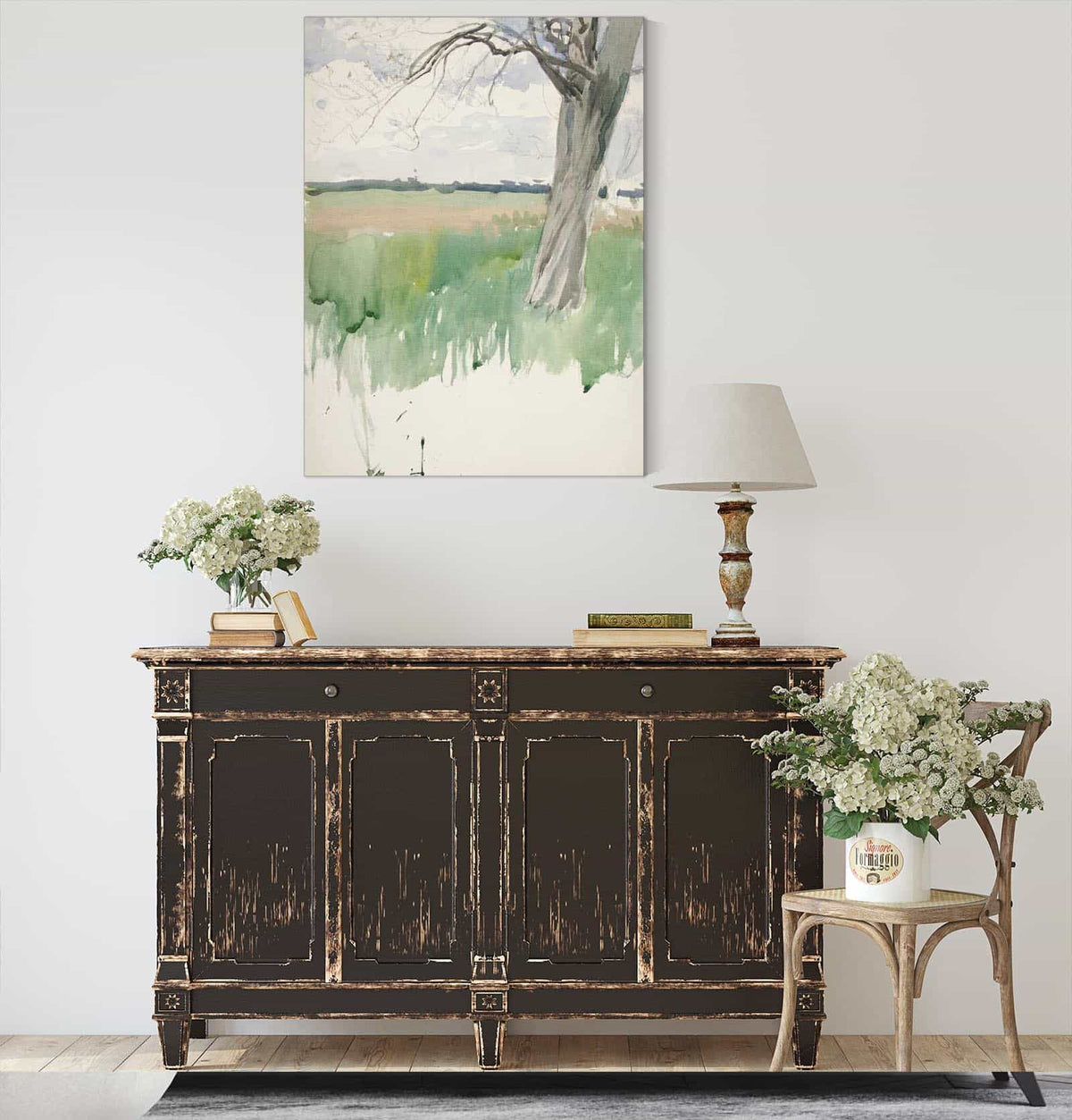 Study Of A Field And Tree by Edwin Austin Abbey