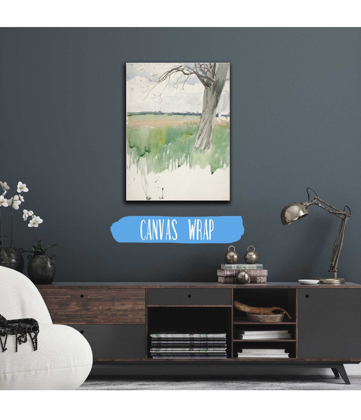 Study Of A Field And Tree by Edwin Austin Abbey