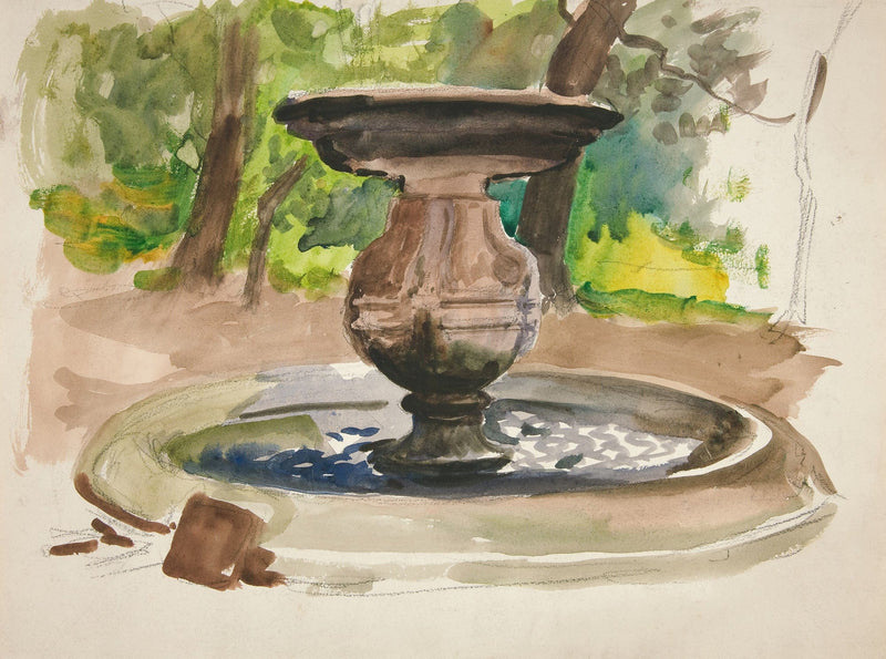 Study Of A Fountain by Edwin Austin Abbey