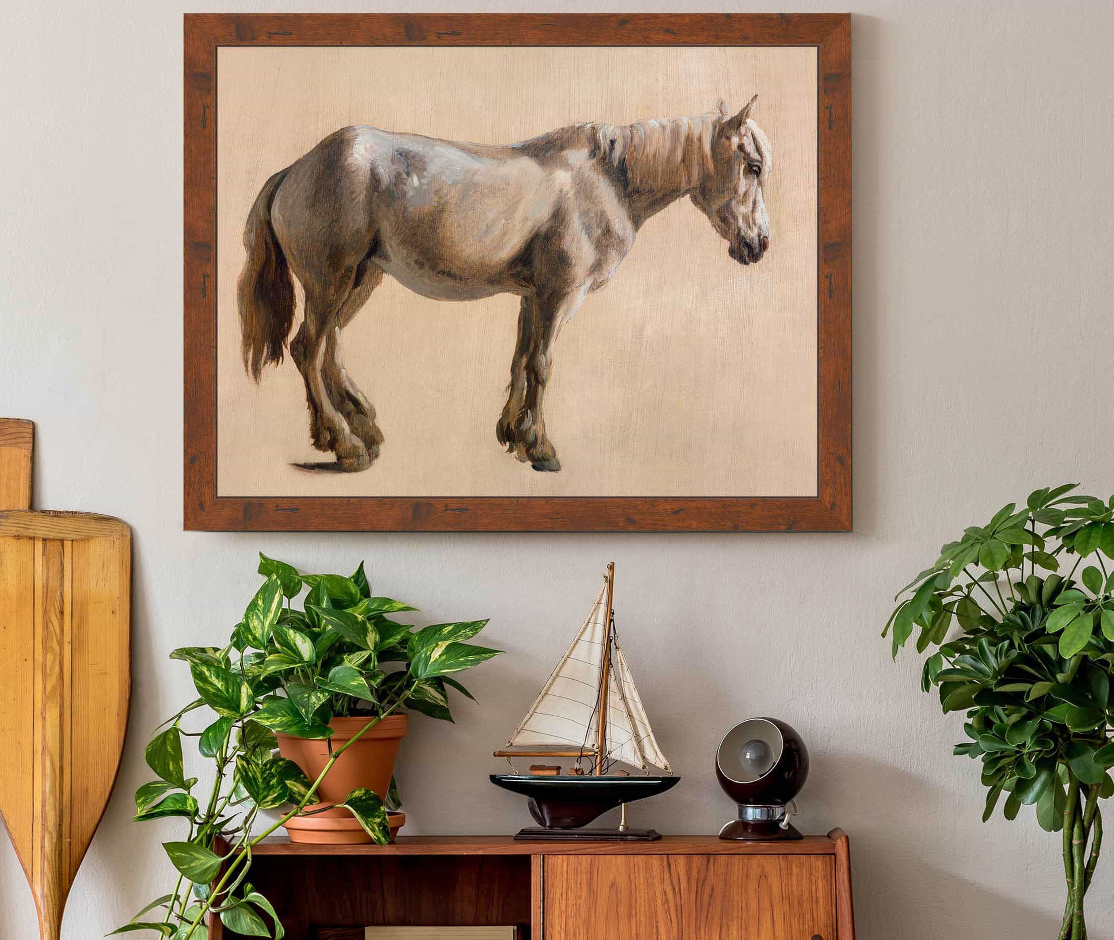 Study Of A Grey Horse by Jacques Laurent Agasse