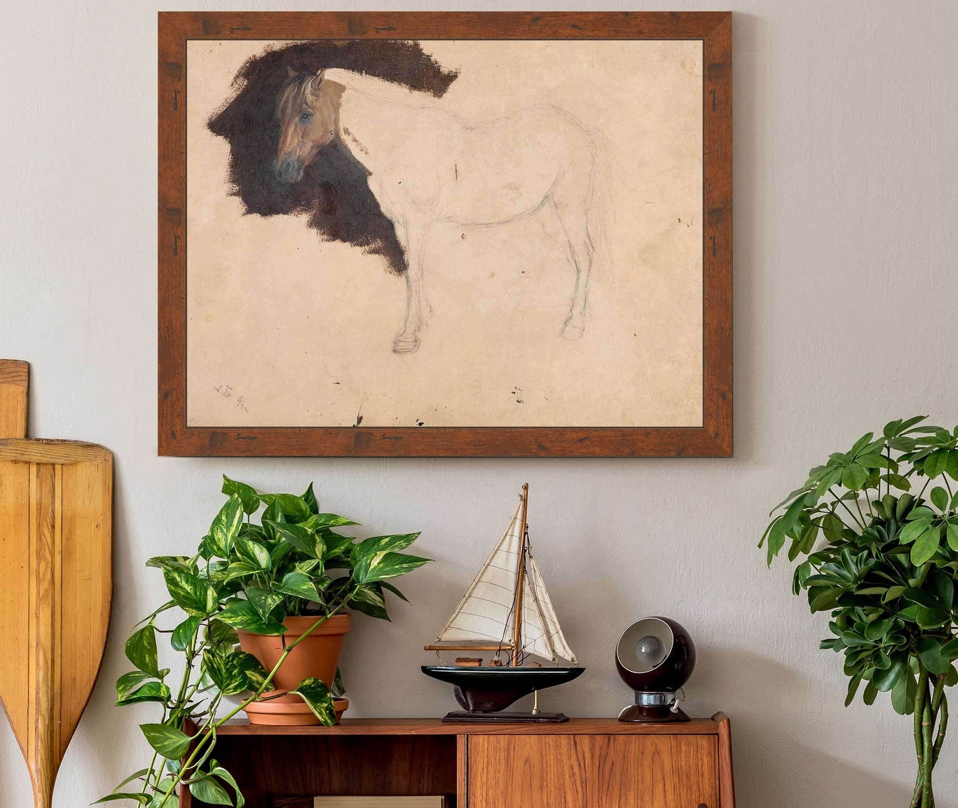 Study Of A Horse by Adolph Tidemand