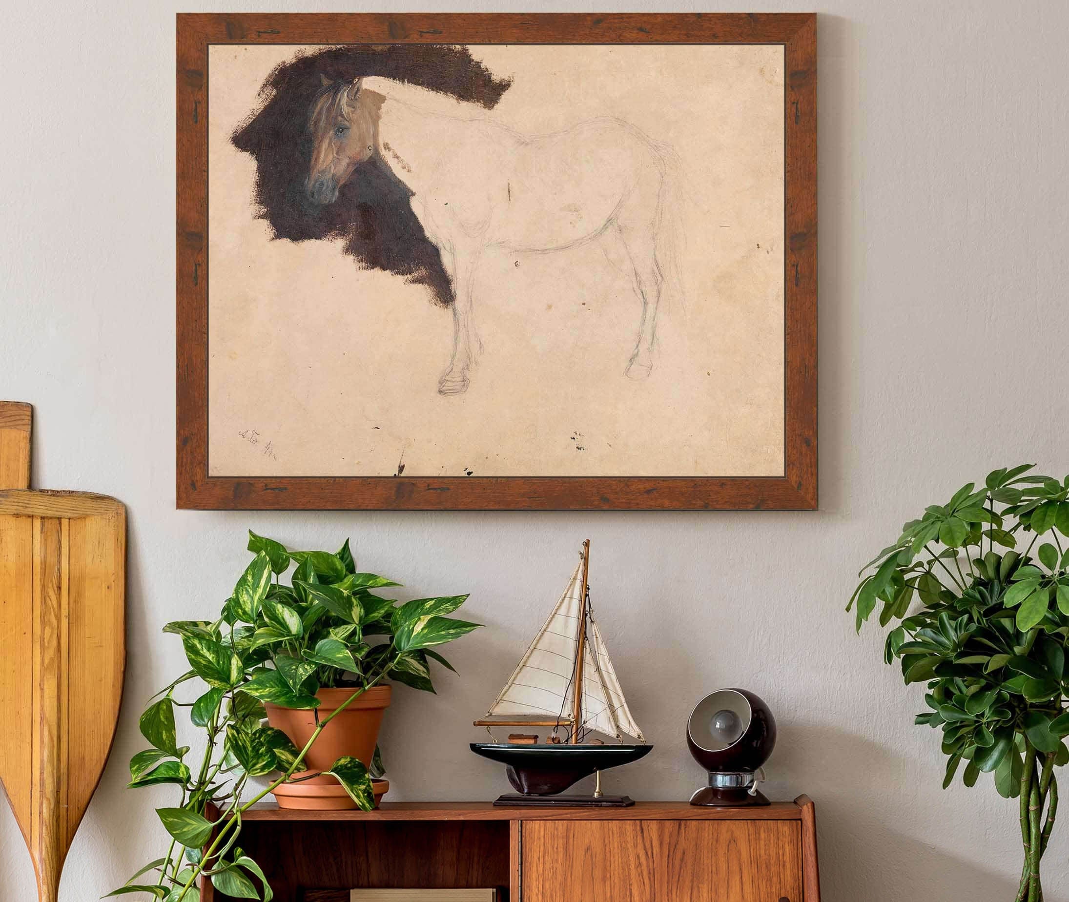 Study Of A Horse by Adolph Tidemand