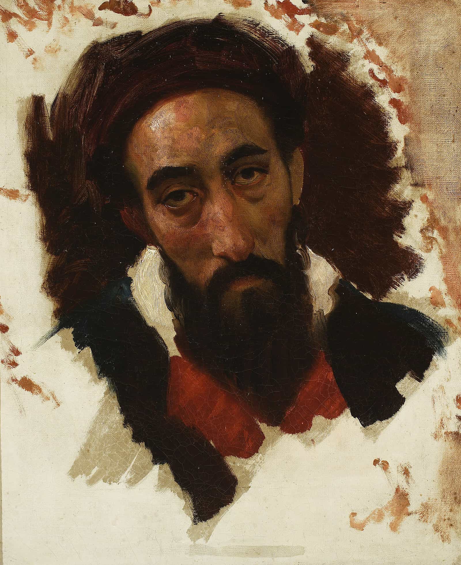 Study Of A Male Head After by Horace Vernet