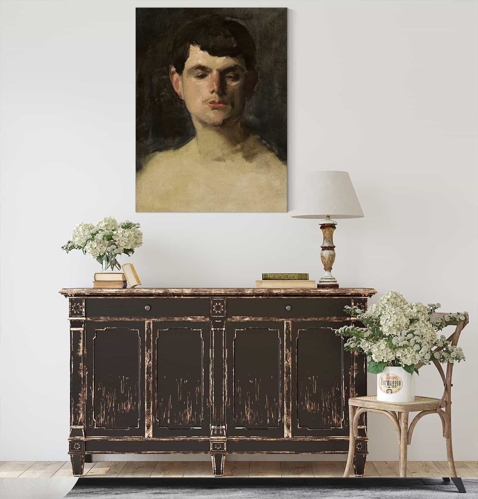 Study Of A Male Head by Carolus Duran