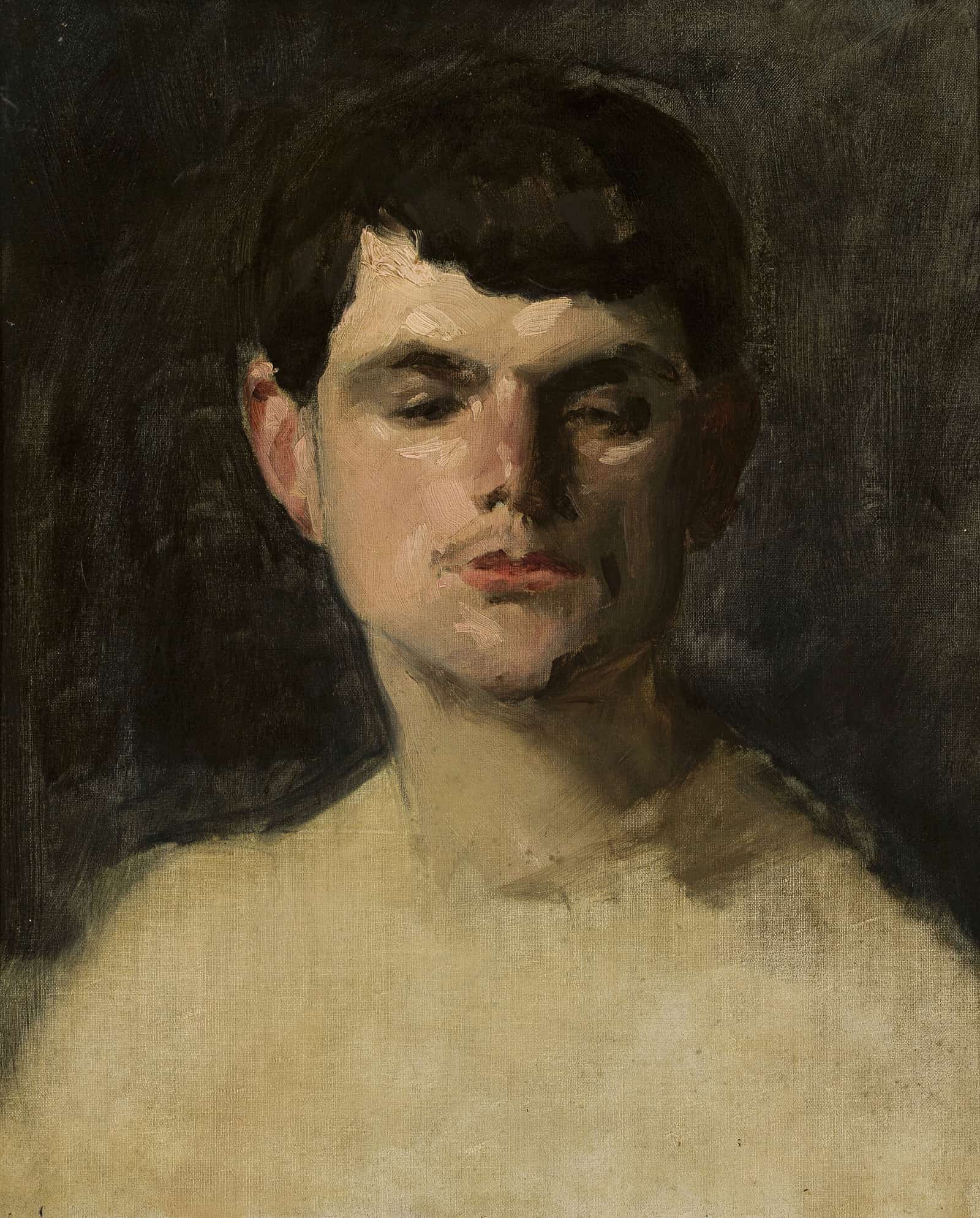 Study Of A Male Head by Carolus Duran