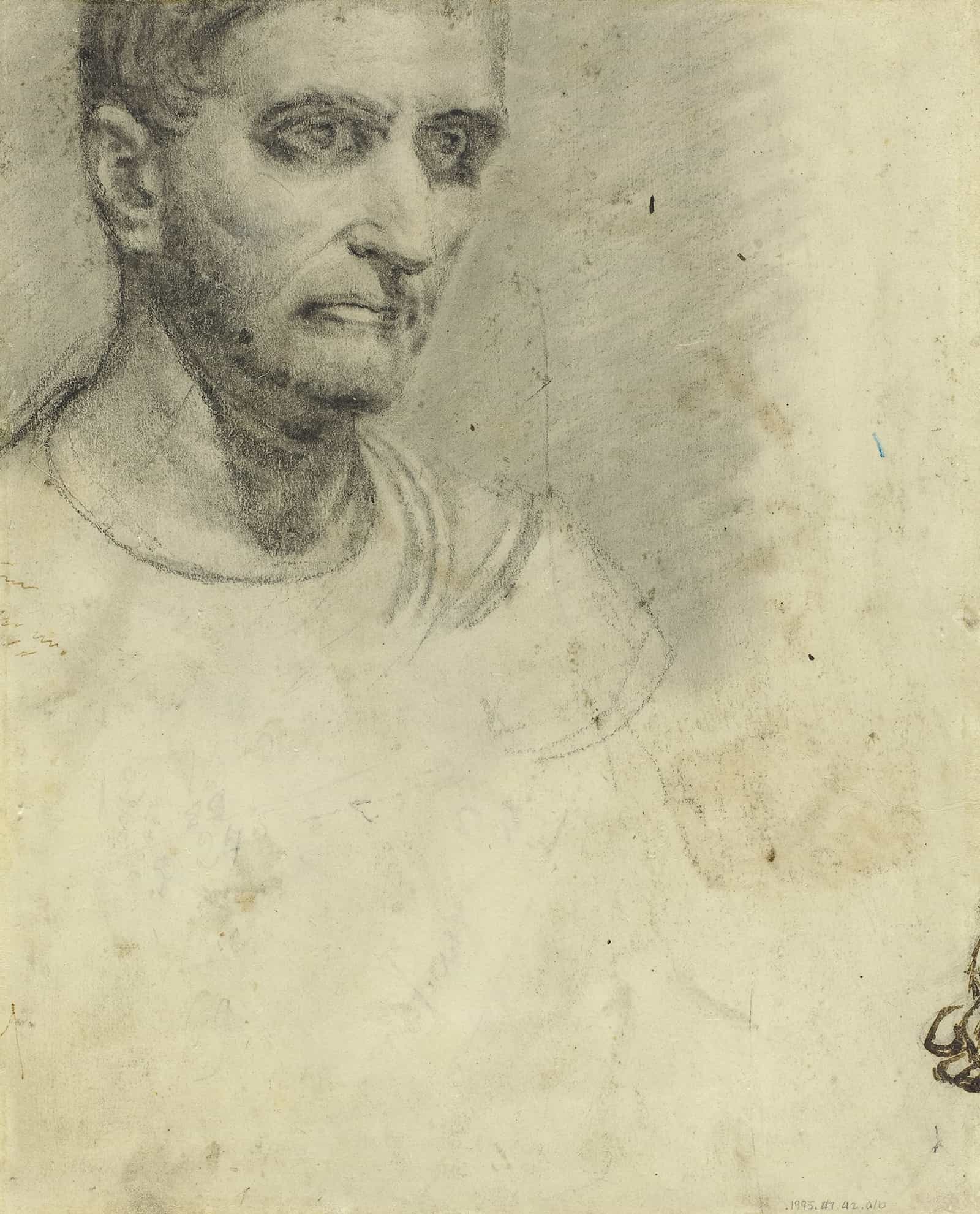 Study Of A Man Verso by Theodore Gericault