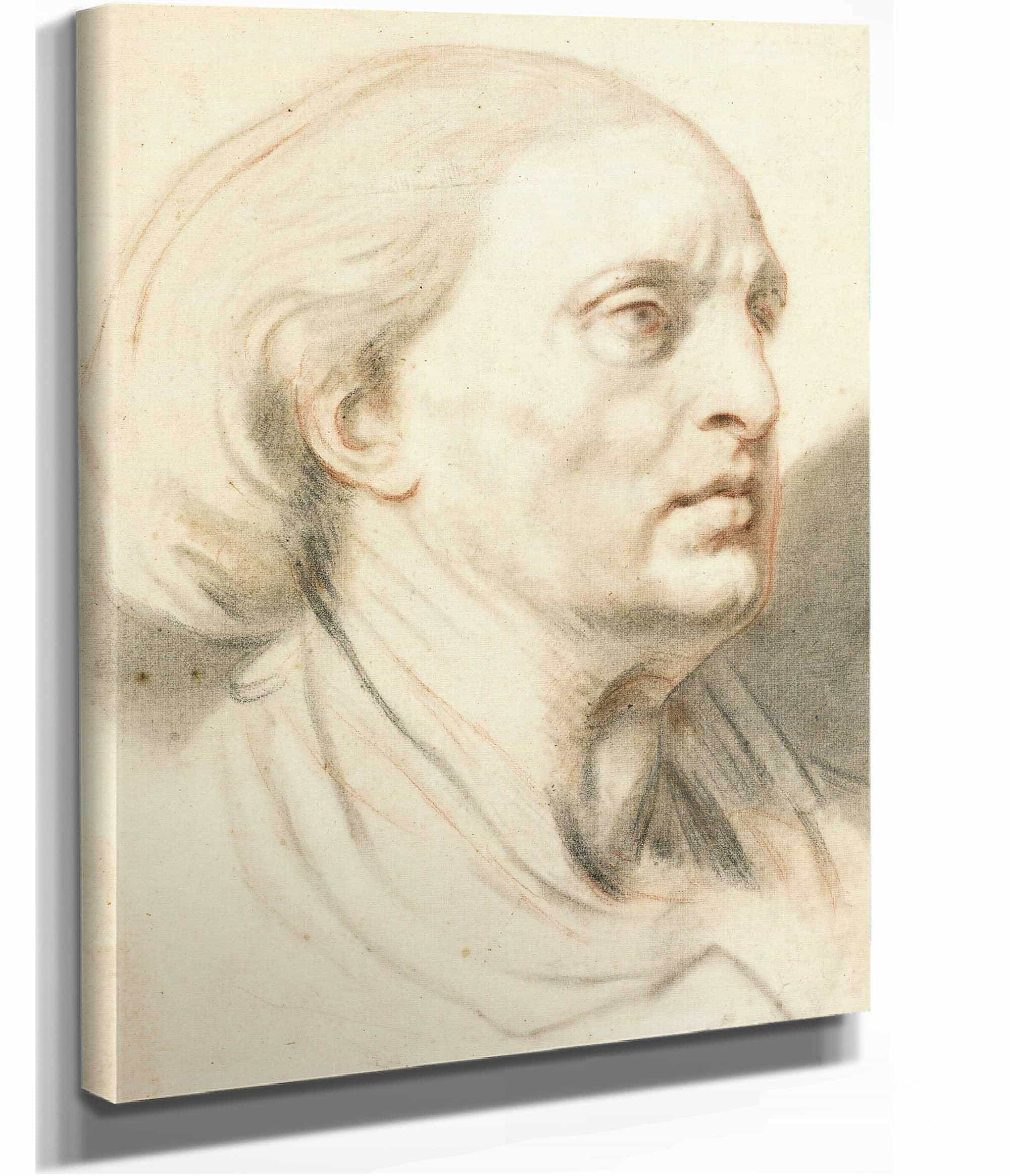 Study Of A Mans Head by Jean Baptiste Greuze