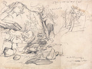 Study Of A Mountain With Trees by James Ward