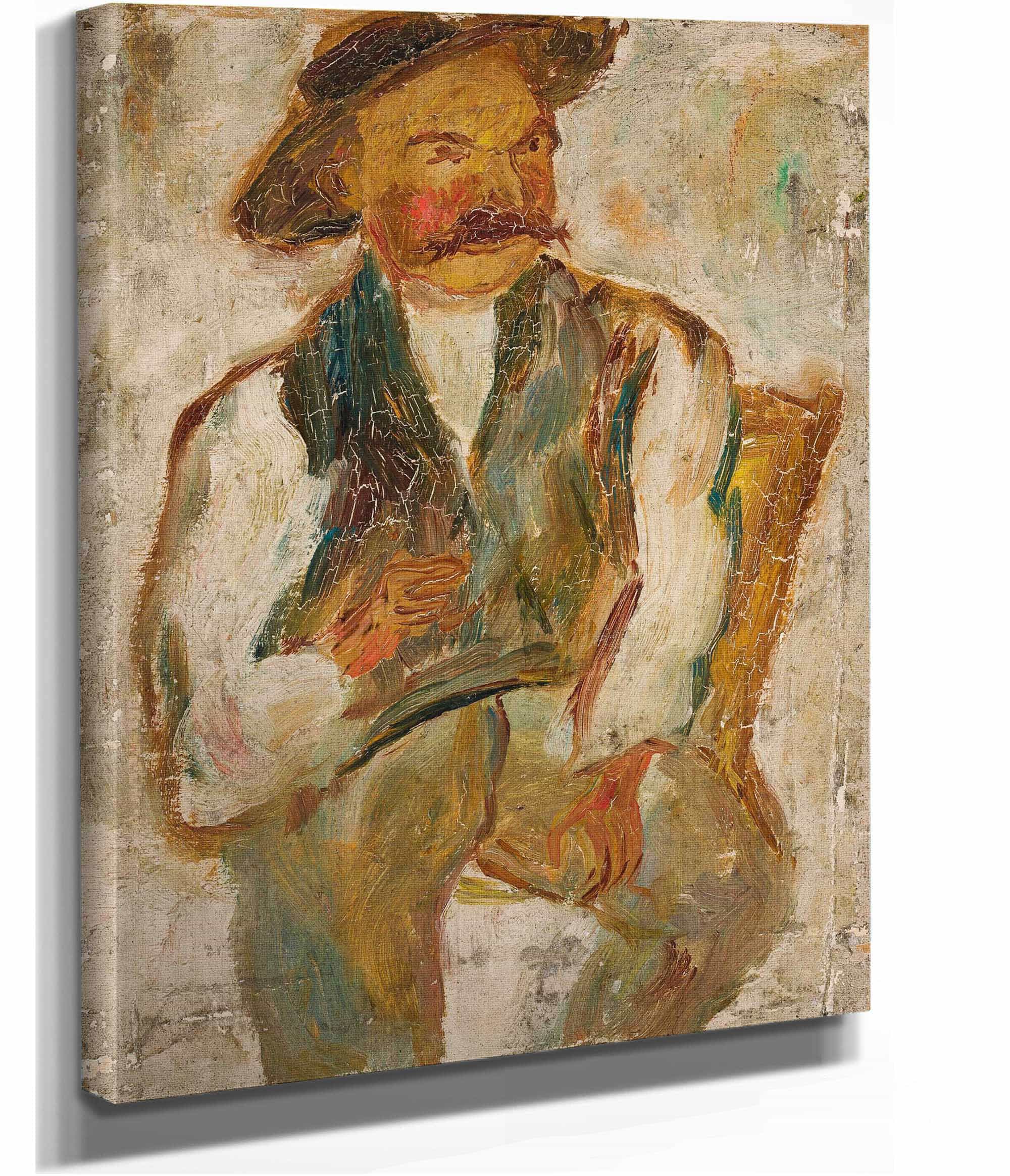 Study Of A Peasant In A Hat by Tadeusz Makowski