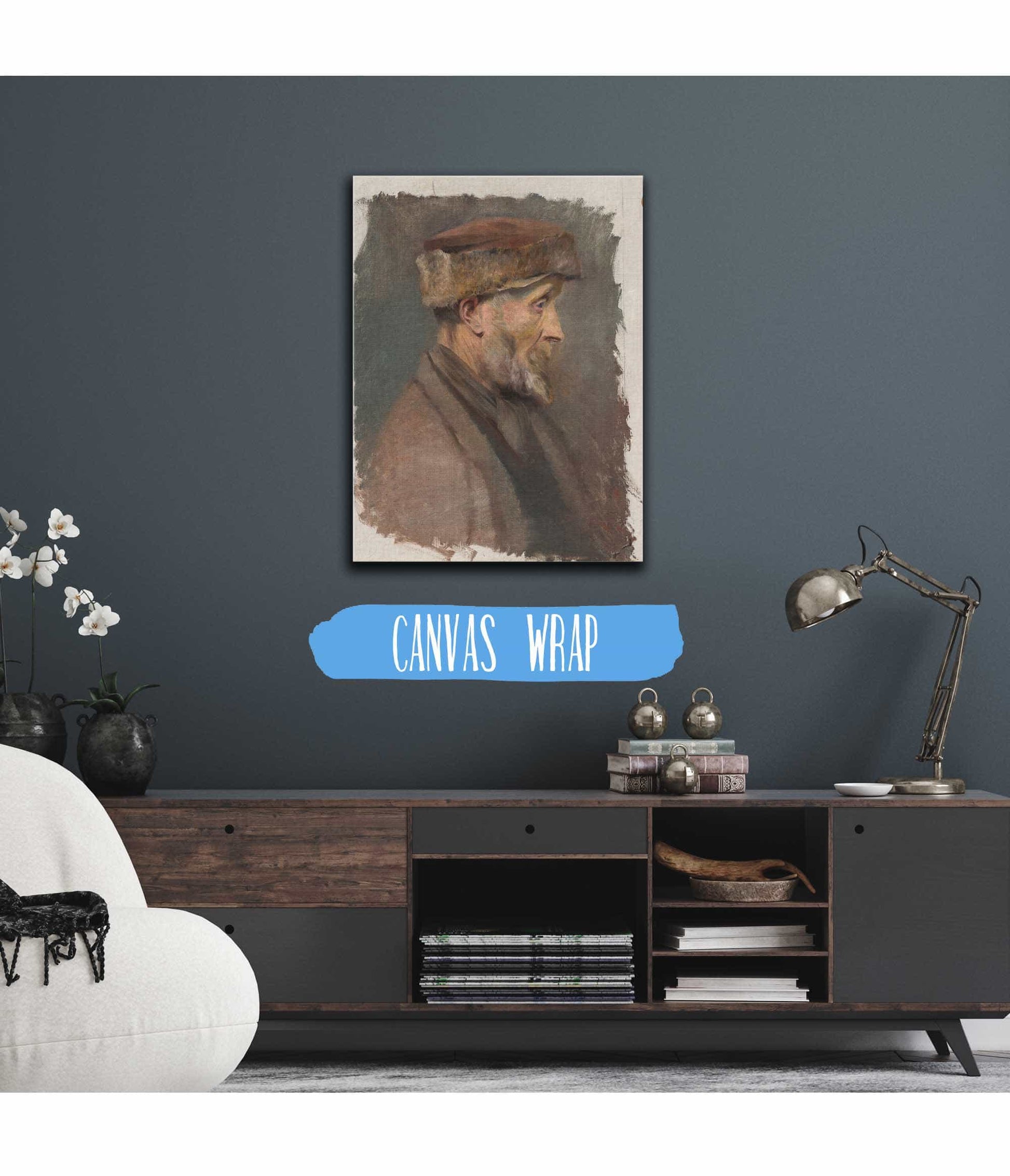 Study Of A Poor Old Man In A Fur Cap   by Ladislav Mednyanszky