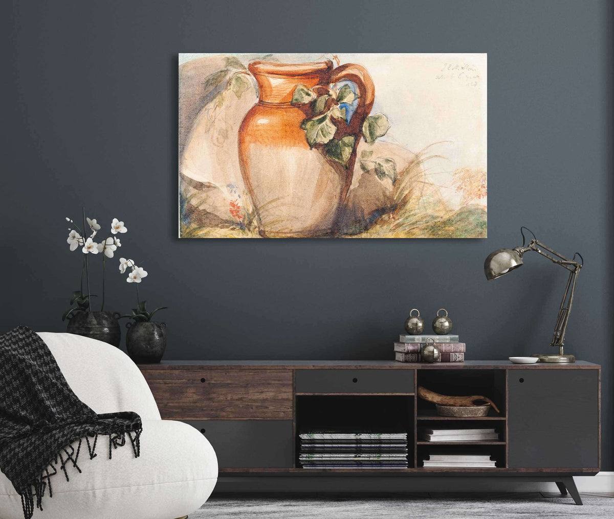 Study Of A Pottery Jug Recto by Sir John Everett Millais