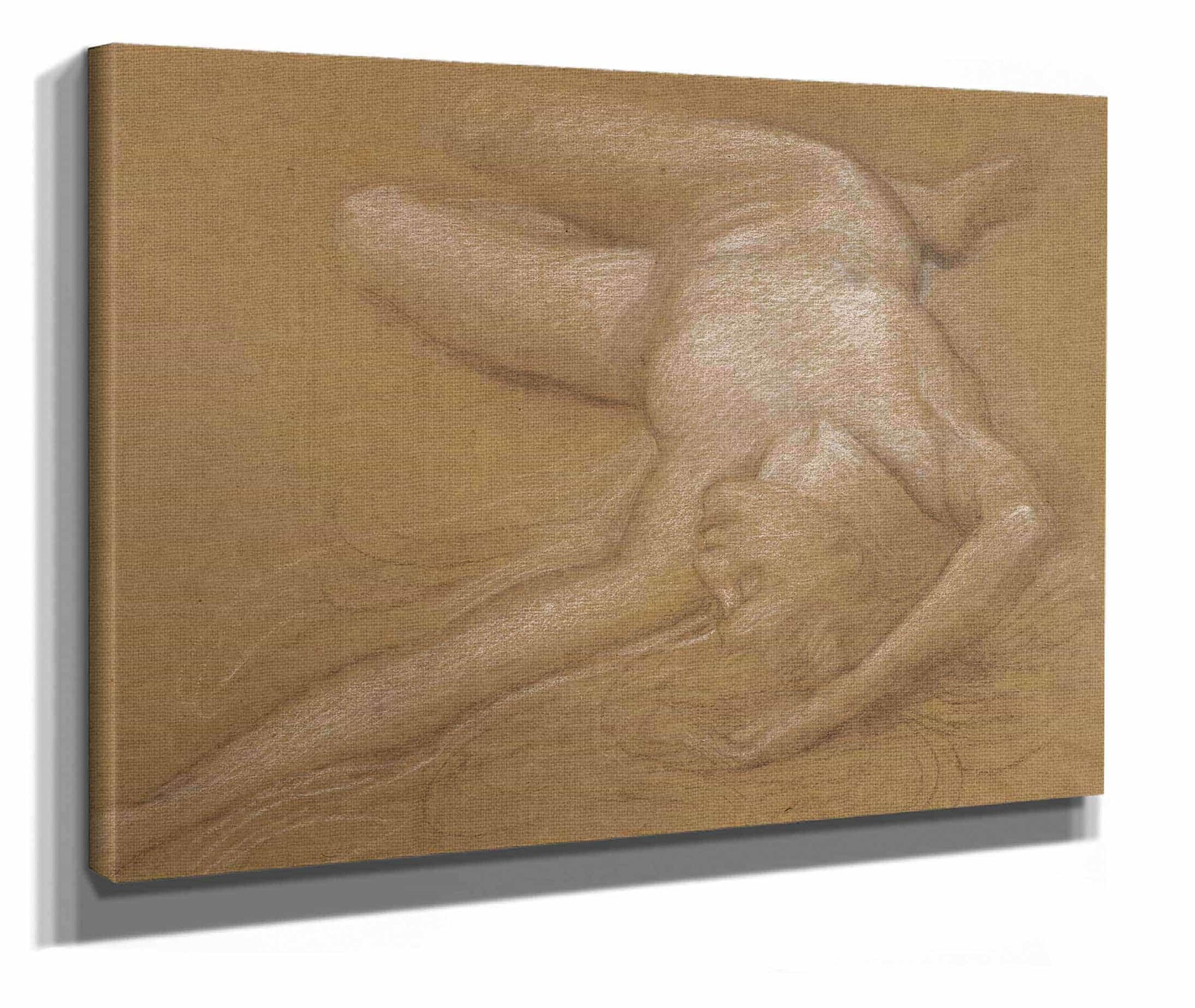 Study Of A Reclining Nude Girl For The Cave Of The Storm Nymphs by Edward John Poynter