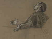 Study Of A Robed Figure For The Quest Of The Holy by Edwin Austin Abbey