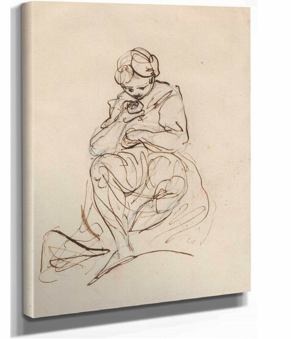Study Of A Seated Woman by Sir Joshua Reynolds