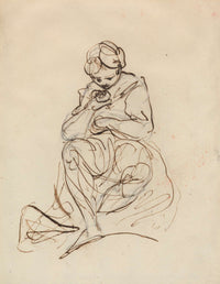 Study Of A Seated Woman by Sir Joshua Reynolds
