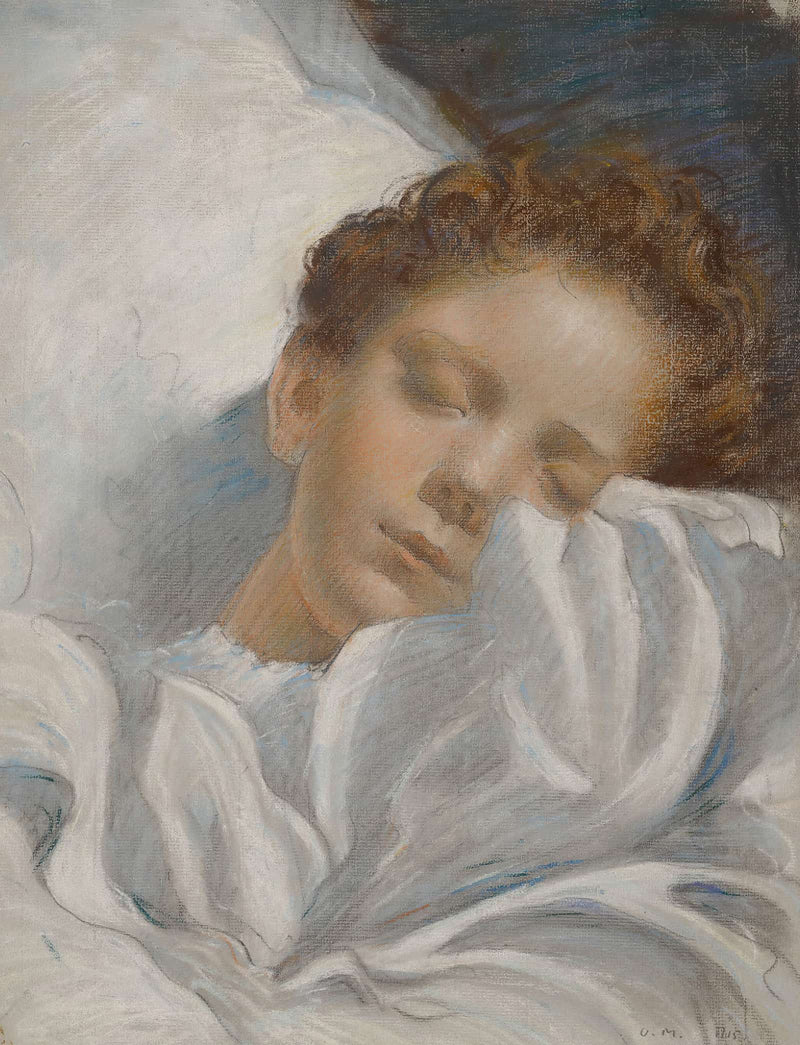 Study Of A Sleeping Child by Luc Olivier Merson