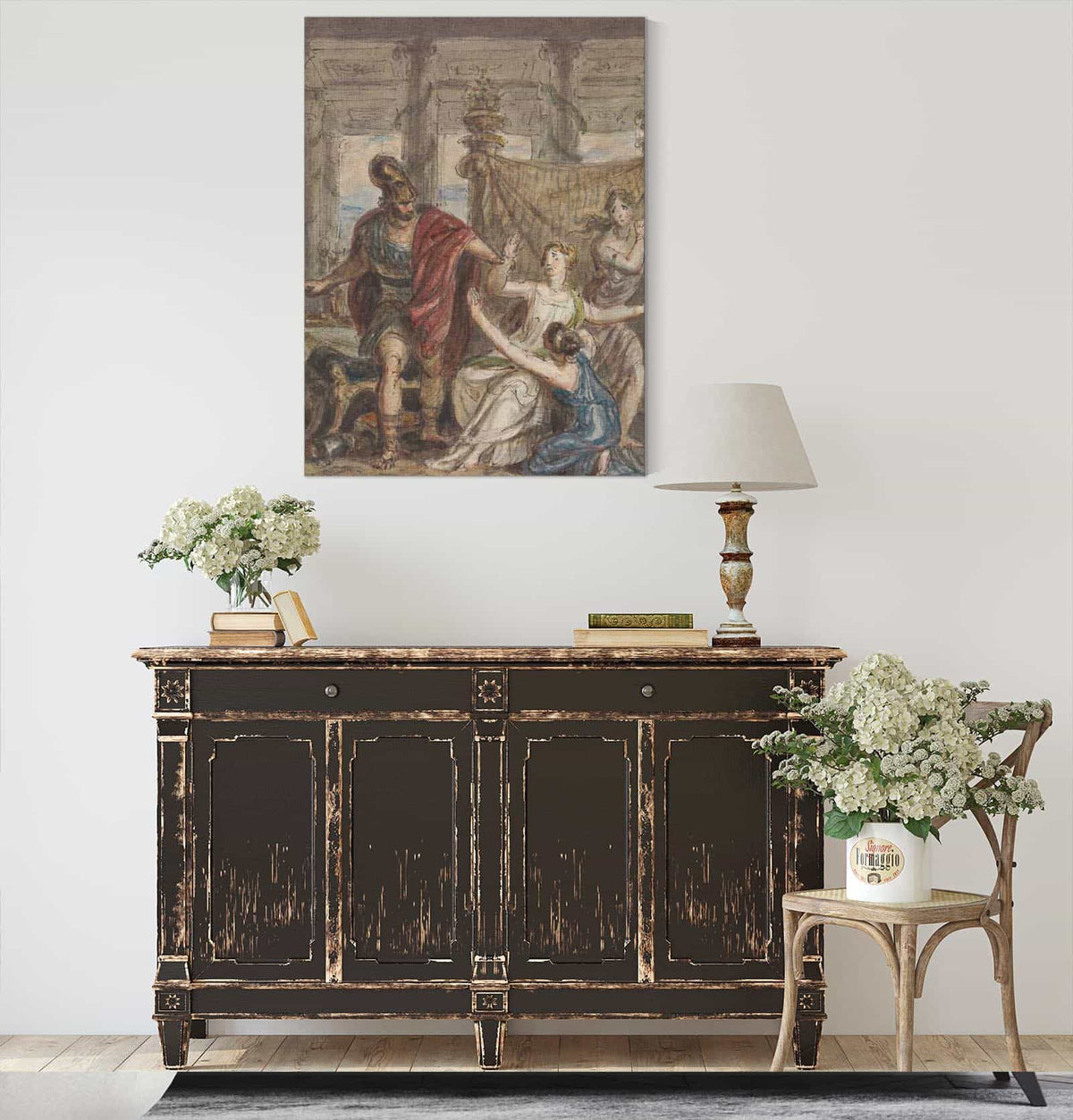 Study Of A Soldier Attacking A Woman by Robert Smirke