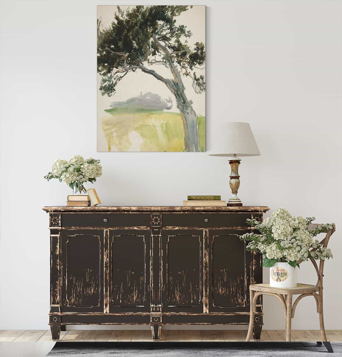 Study Of A Tree And Field by Edwin Austin Abbey