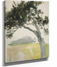 Study Of A Tree And Field by Edwin Austin Abbey