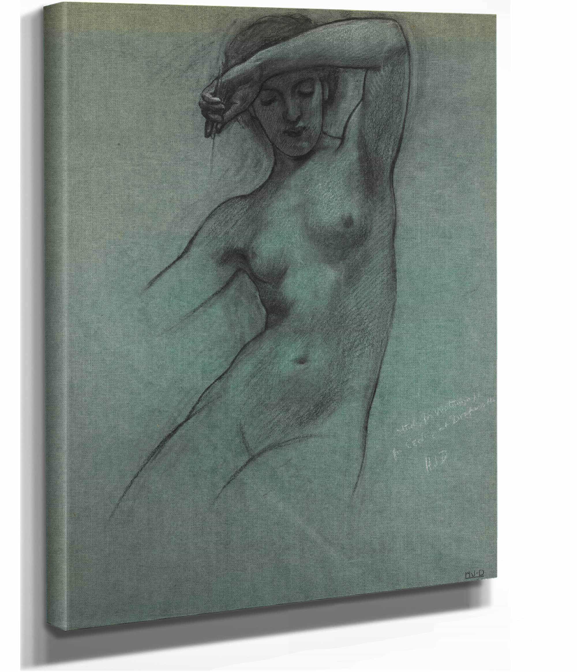 Study Of A Water Nymph For Prospero Summoning Nymphs And Deities by Herbert James Draper