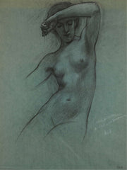 Study Of A Water Nymph For Prospero Summoning Nymphs And Deities by Herbert James Draper