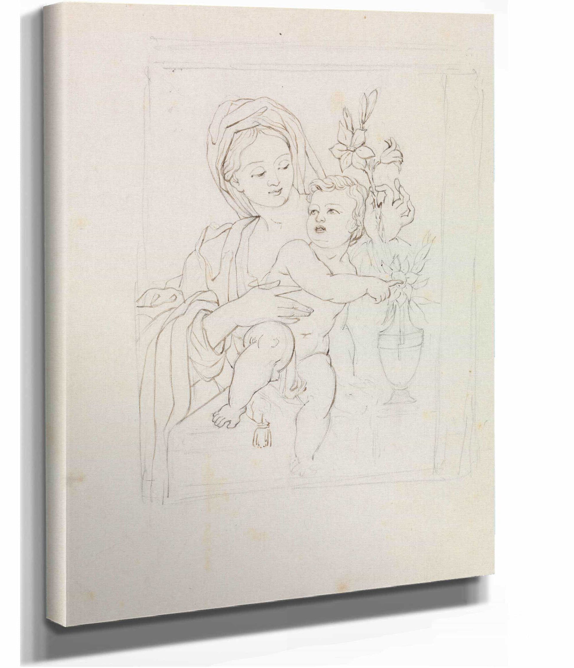 Study Of A Woman And Child by Robert Smirke