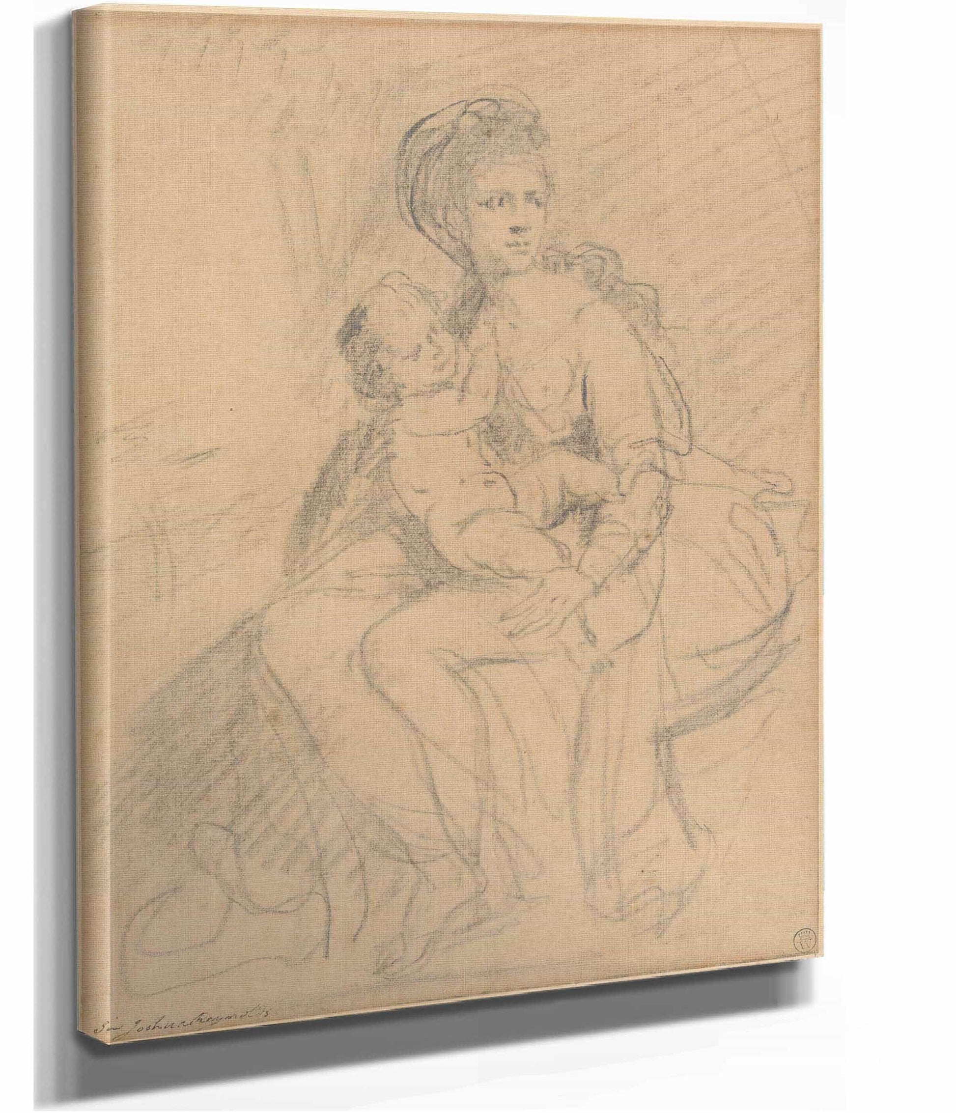 Study Of A Woman And Child   by Sir Joshua Reynolds