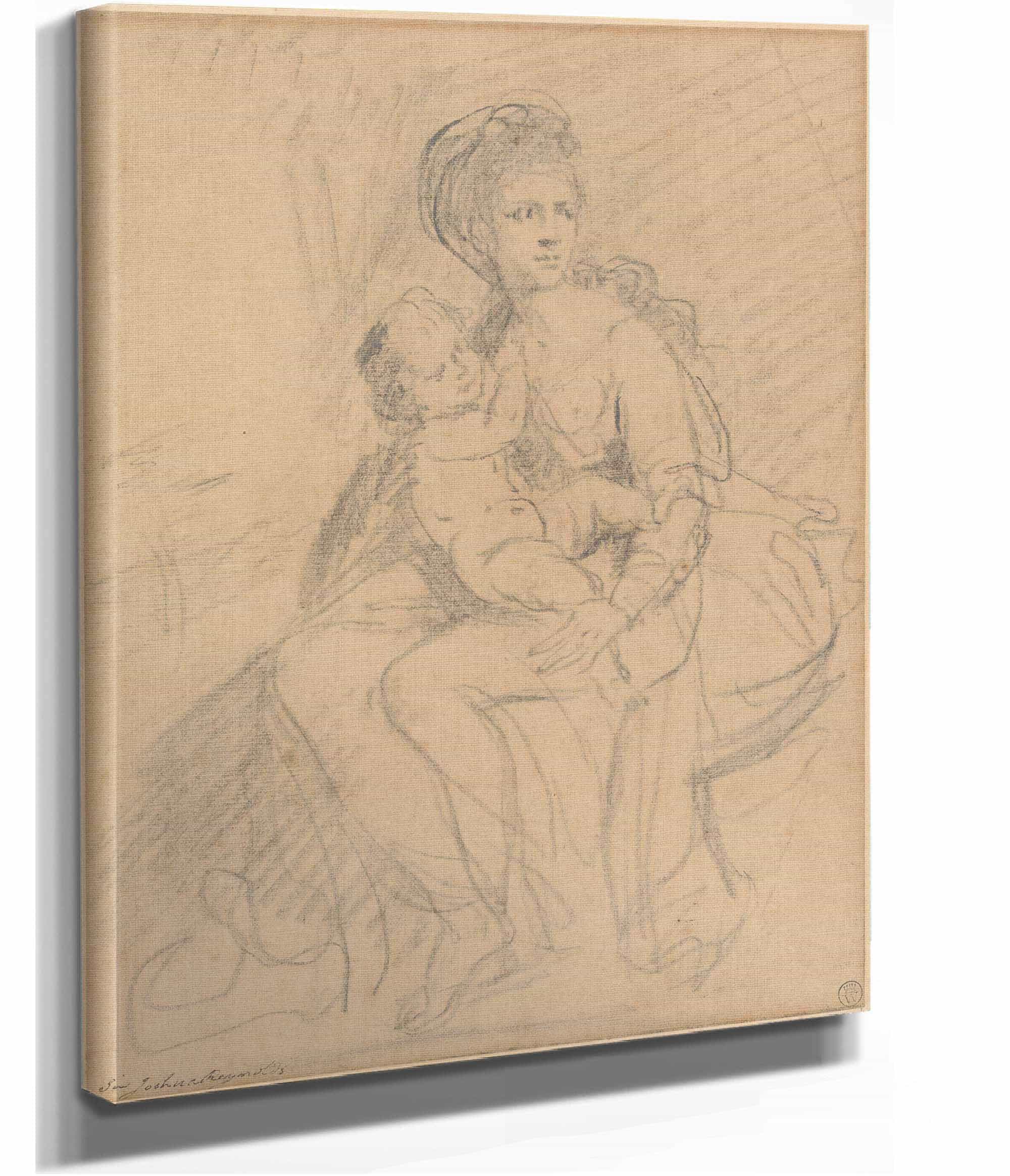 Study Of A Woman And Child   by Sir Joshua Reynolds