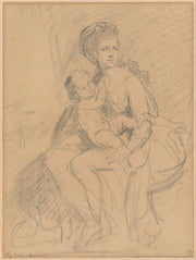 Study Of A Woman And Child   by Sir Joshua Reynolds
