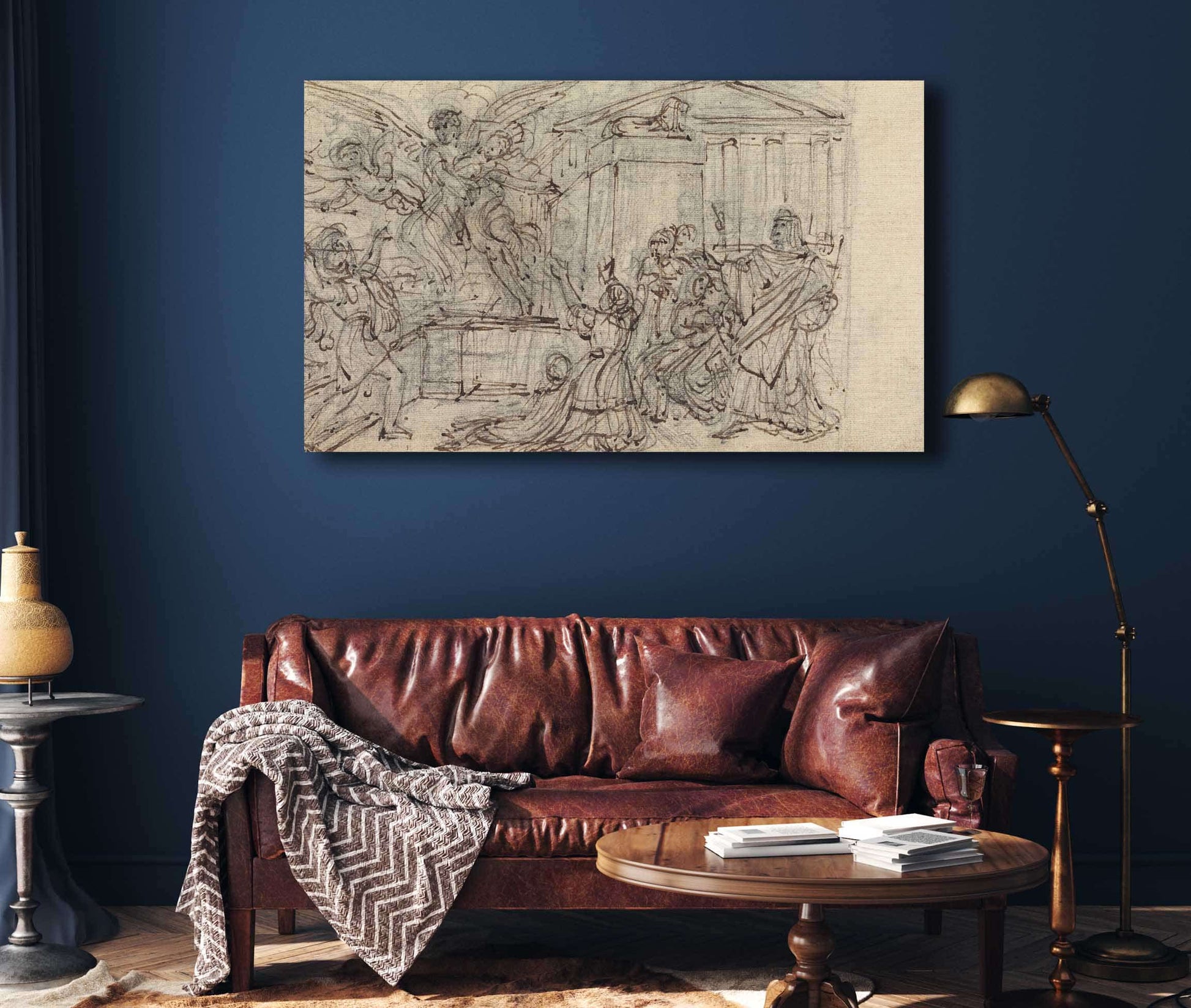Study Of A Woman Being Taken Away By A Winged Being by Robert Smirke