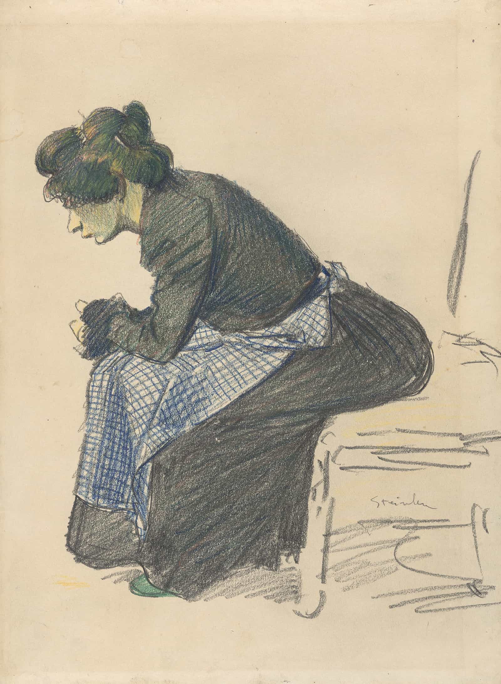 Study Of A Woman by Theophile Alexandre Steinlen