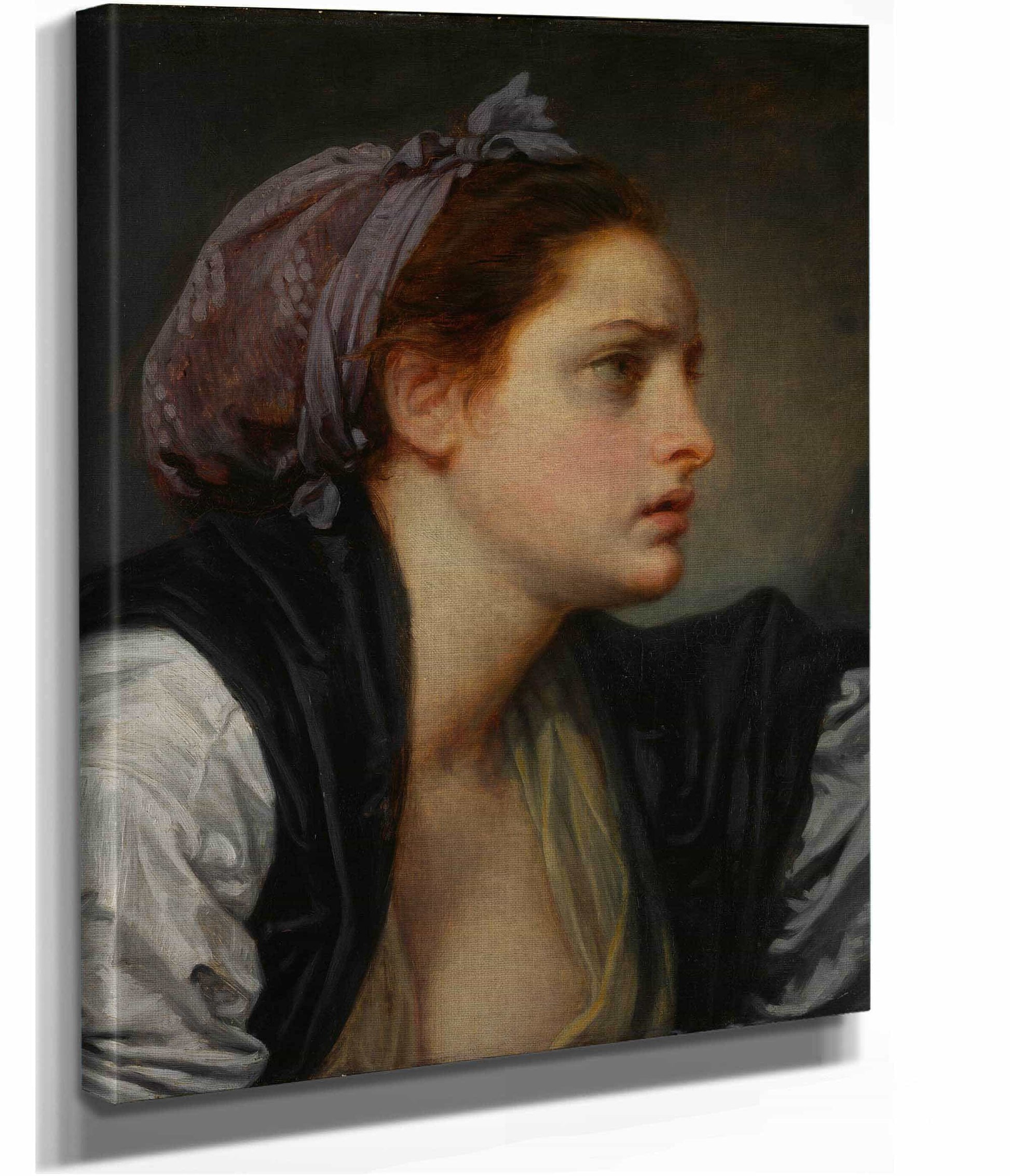 Study Of A Womans Head by Jean Baptiste Greuze