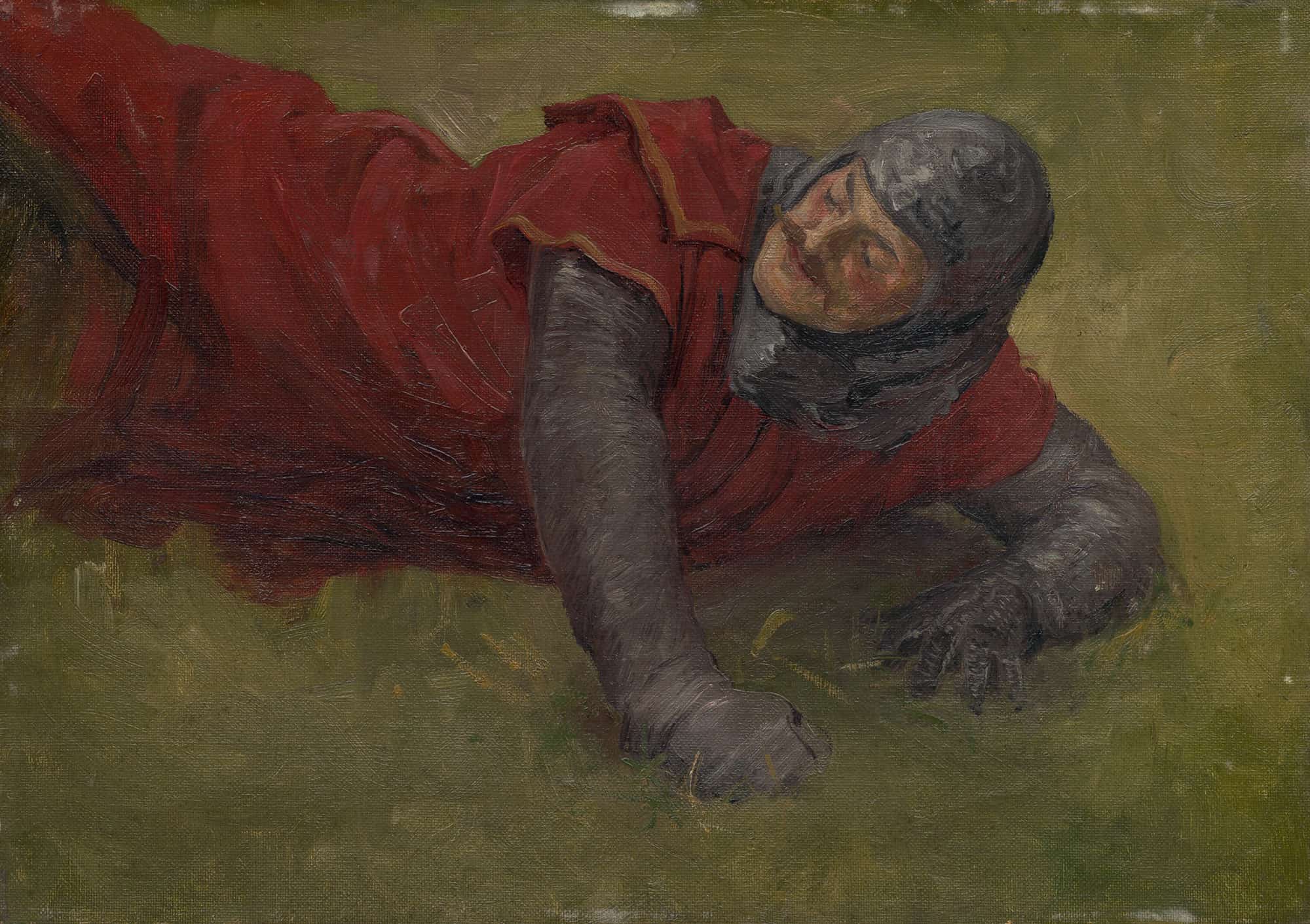 Study Of A Wounded Soldier by Jozef Hanula