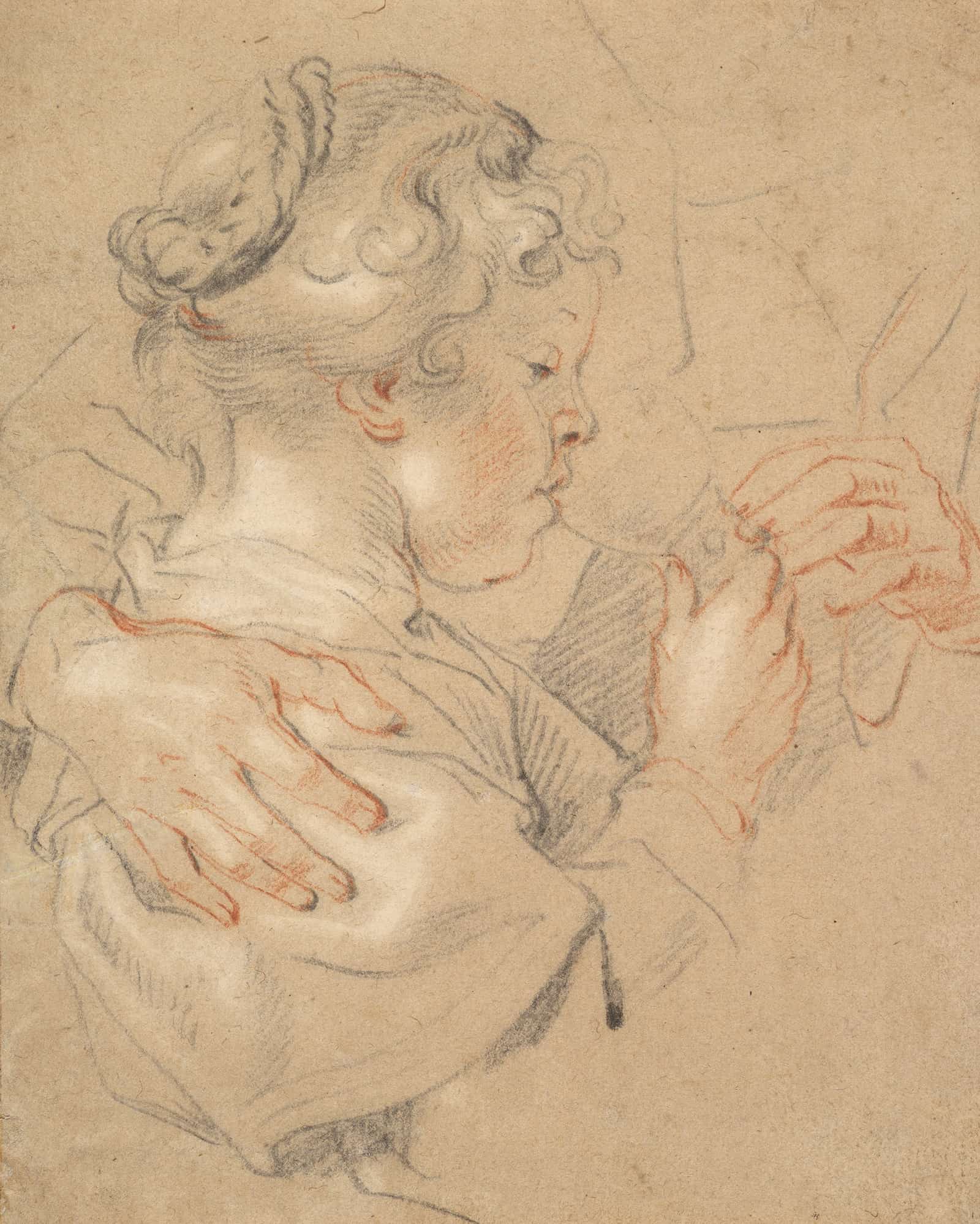 Study Of A Young Girl Drinking From A Glass   by Jacob Jordaens