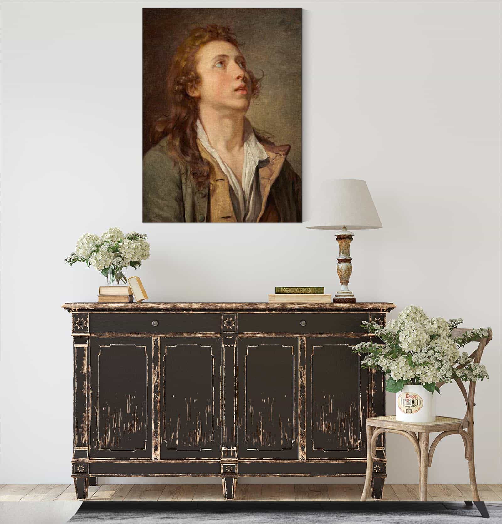 Study Of A Young Man by Jean Baptiste Greuze