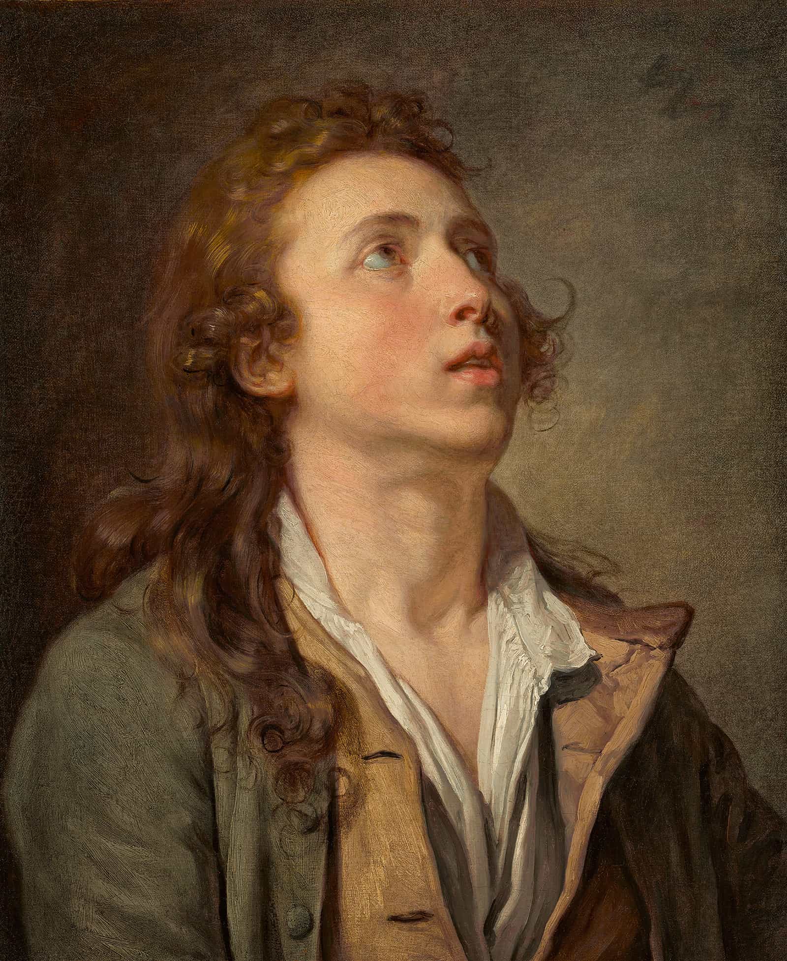 Study Of A Young Man by Jean Baptiste Greuze