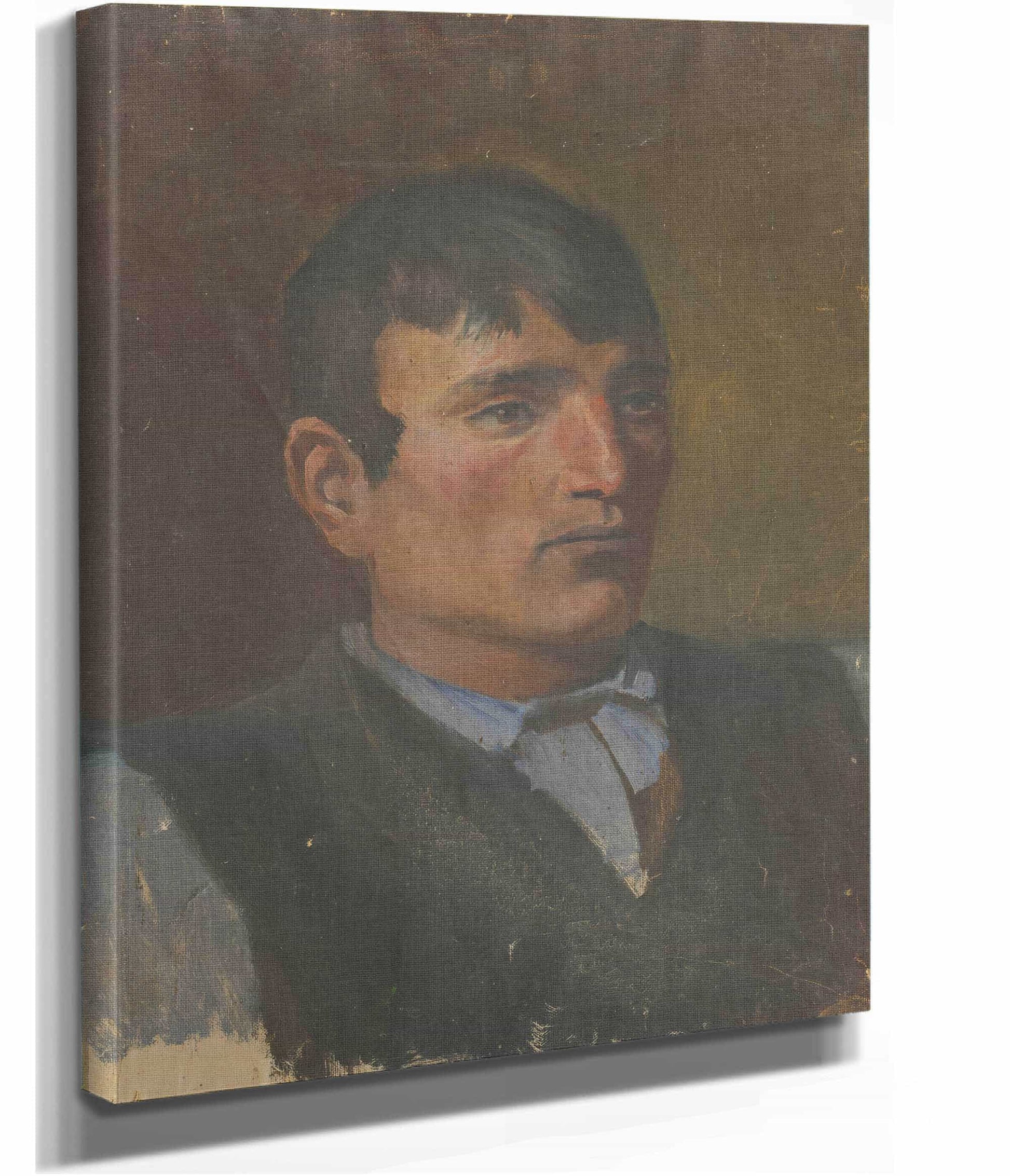 Study Of A Young Man In A Dark Vest   by Ladislav Mednyanszky